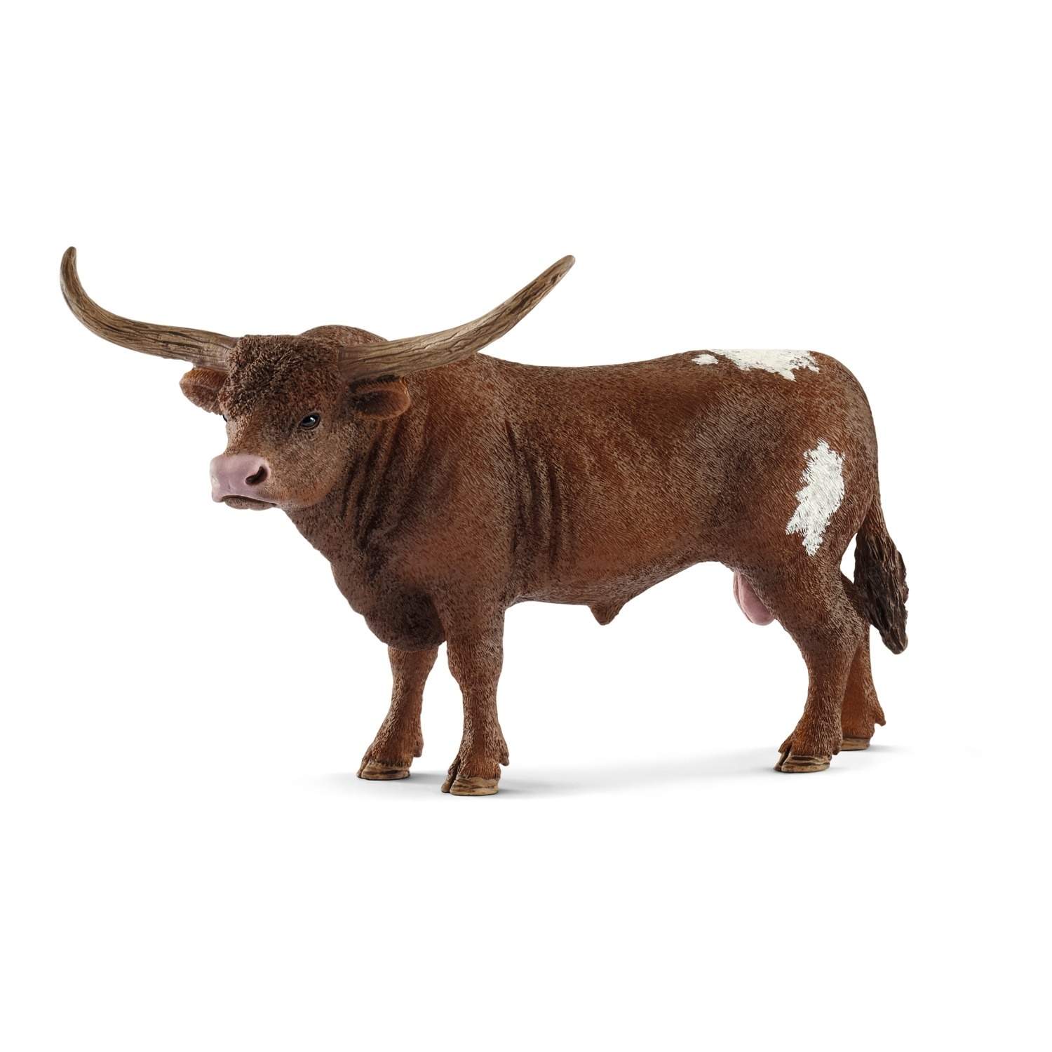 Texas Longhorn Tyrefigur, realistisk design, 6-tommers størrelse