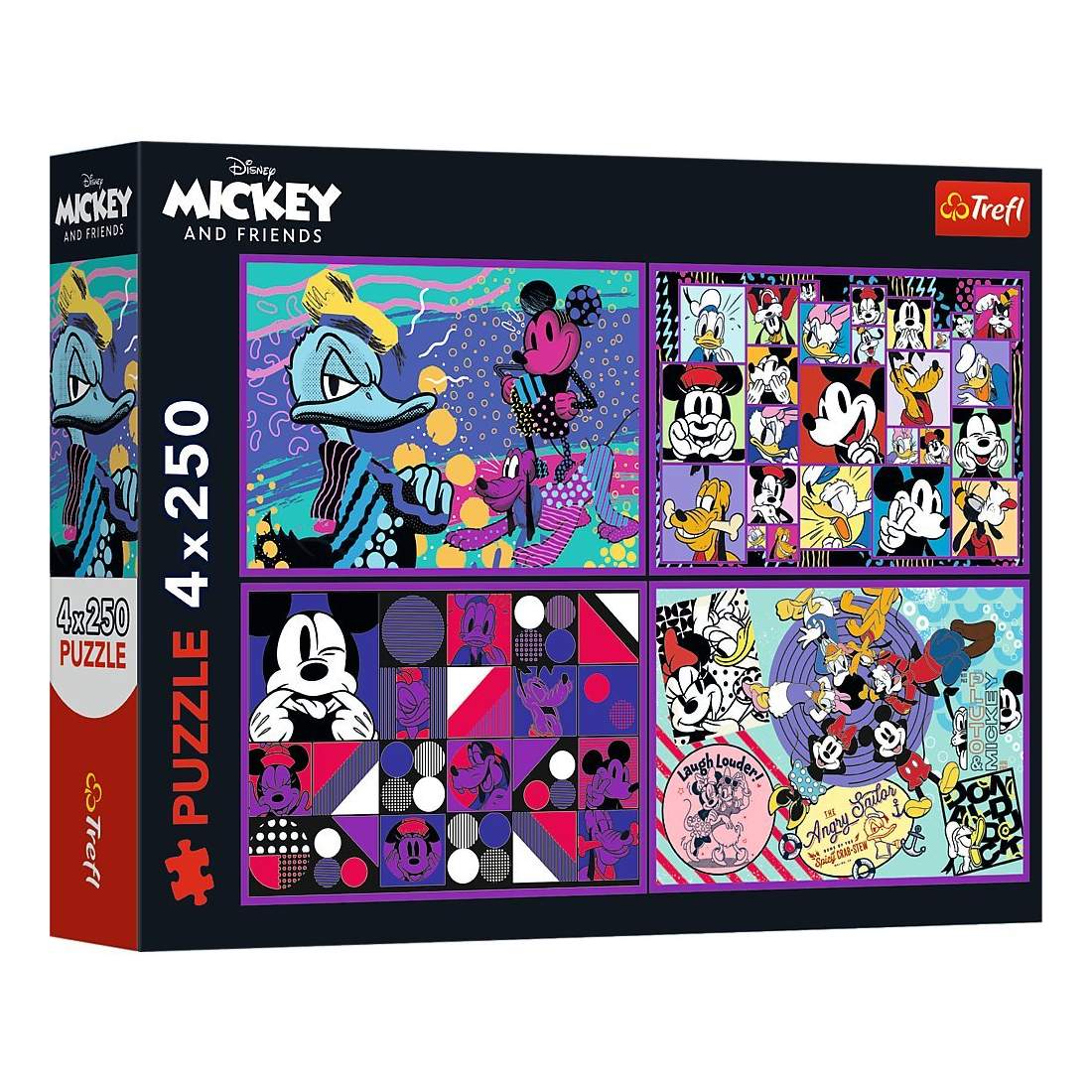 Musse Pigg Pussel Set, 4 förpackningar med 250 bitar vardera | Hem & Hobby | Pryloteket