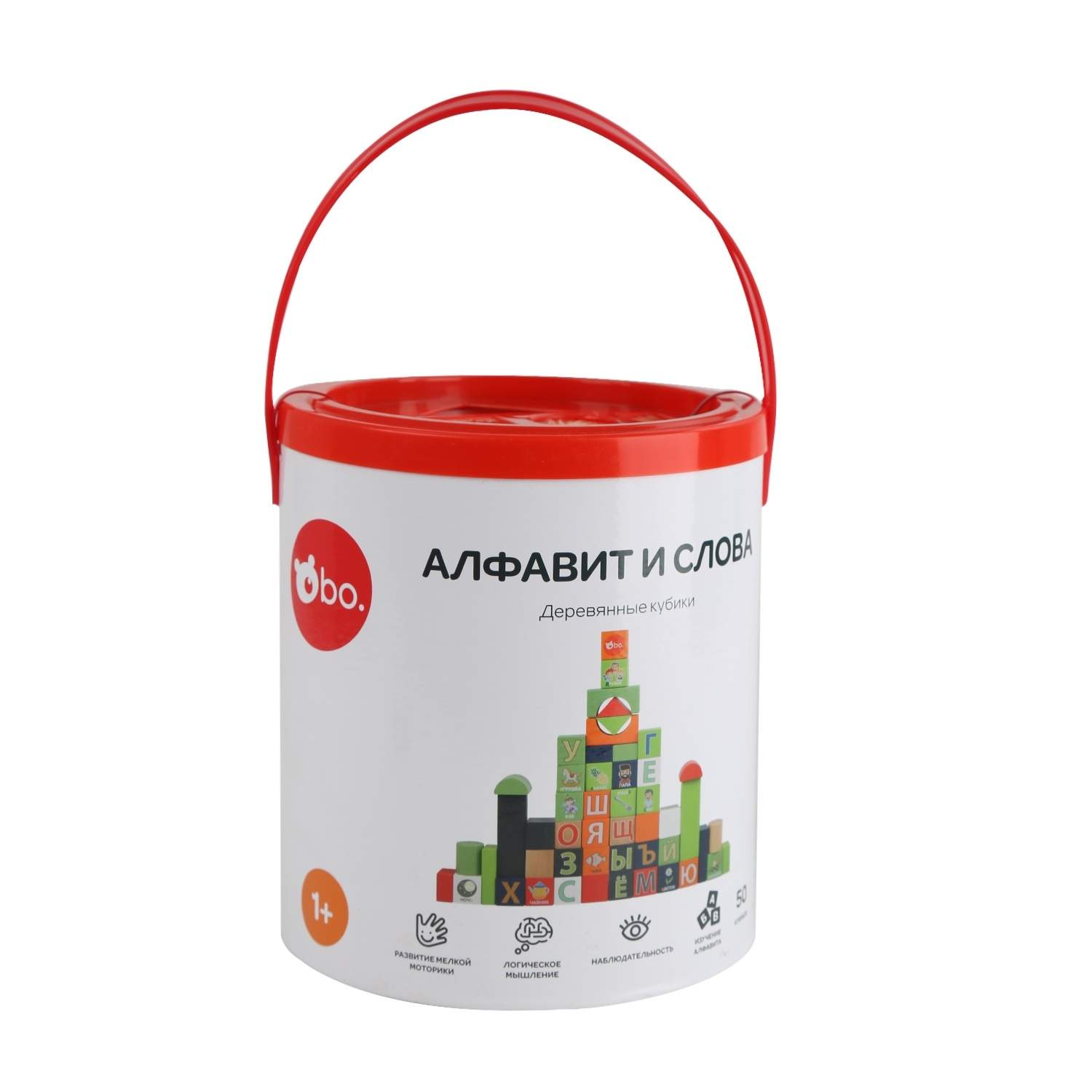 Alfabet og ord træblokke sæt til børn, 30 stk