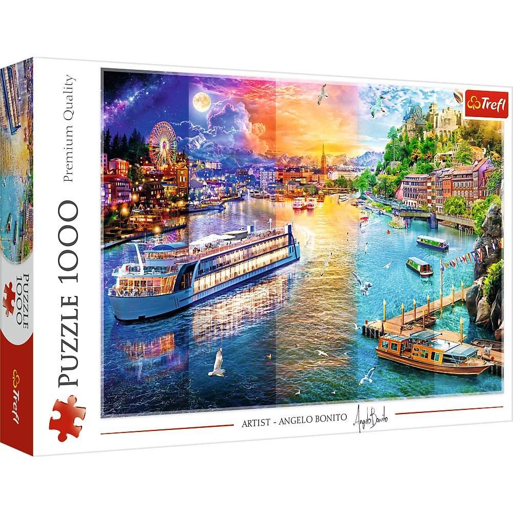 River Cruise-puslespil, 1000 brikker, sjovt for alle aldre