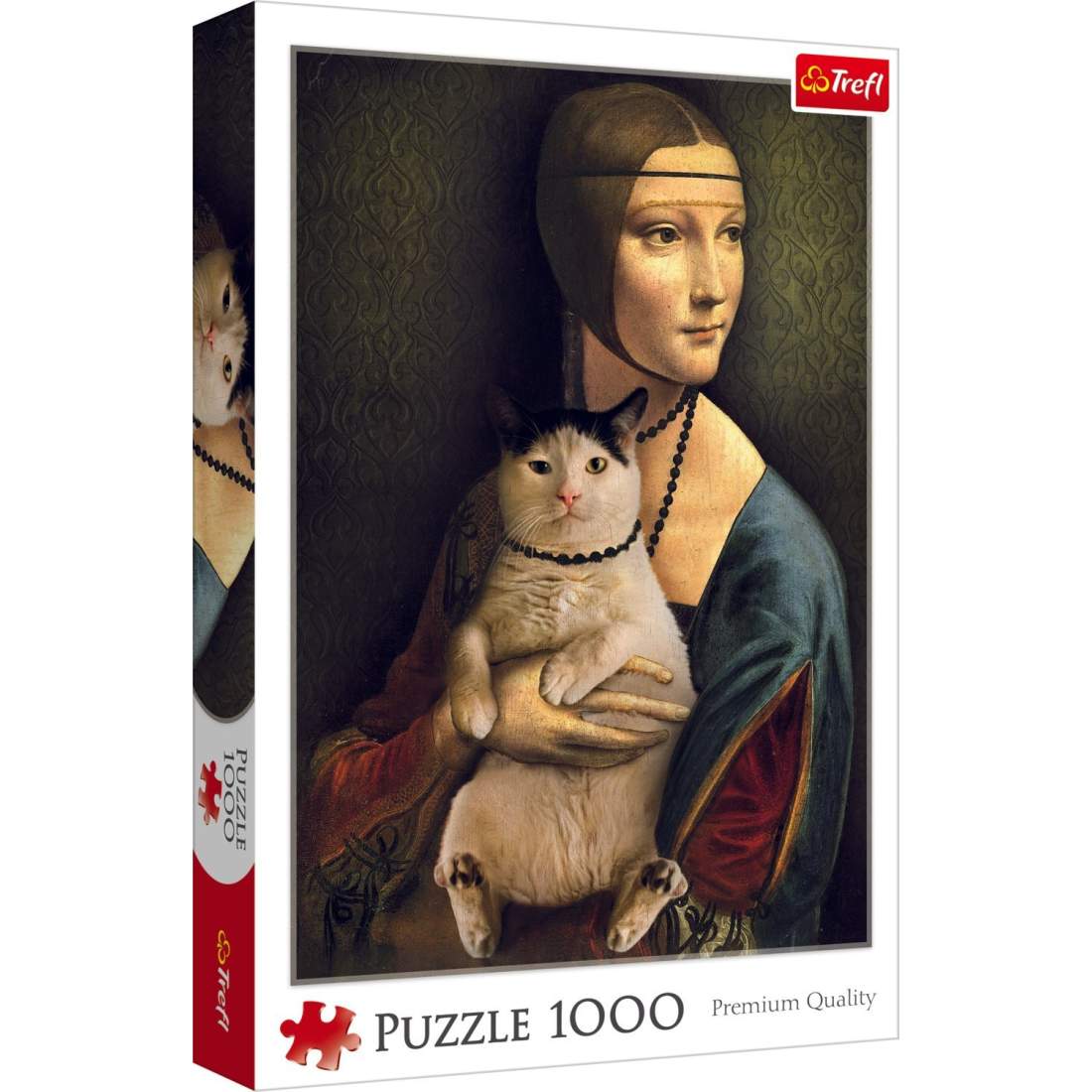 1000-bitars pussel av dam med katt för vuxna och barn | Hem & Hobby | Pryloteket