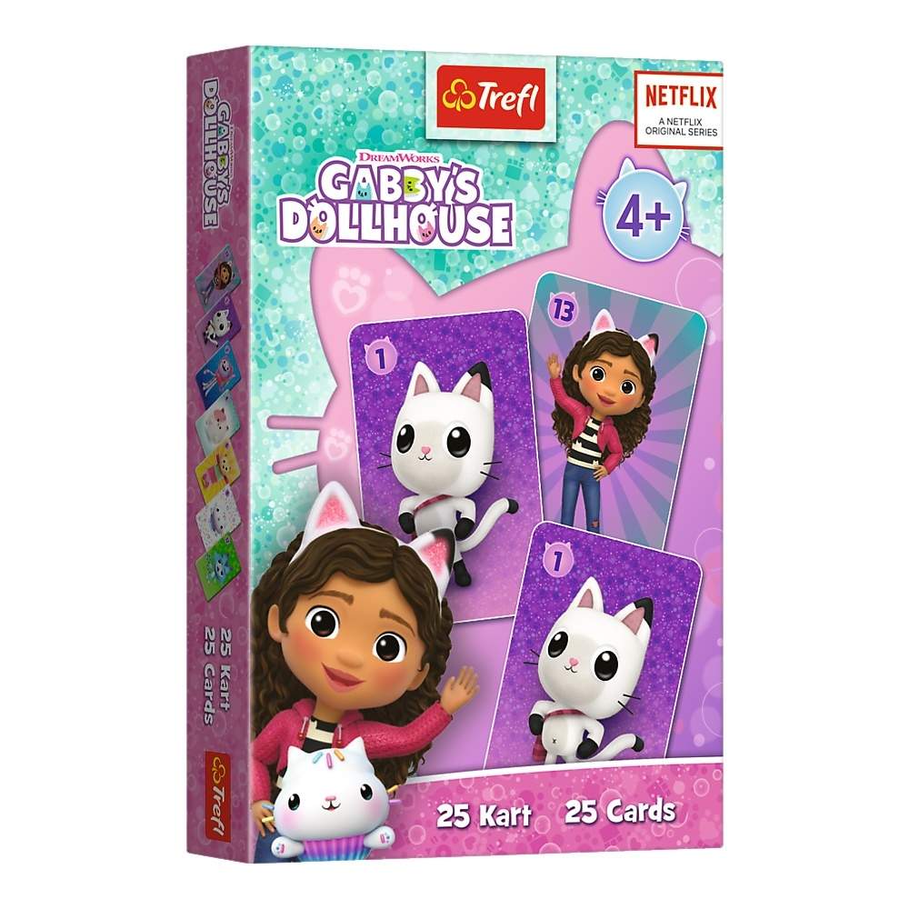 Gabby's Dollhouse-kortspil til børn, sjov familieaktivitet