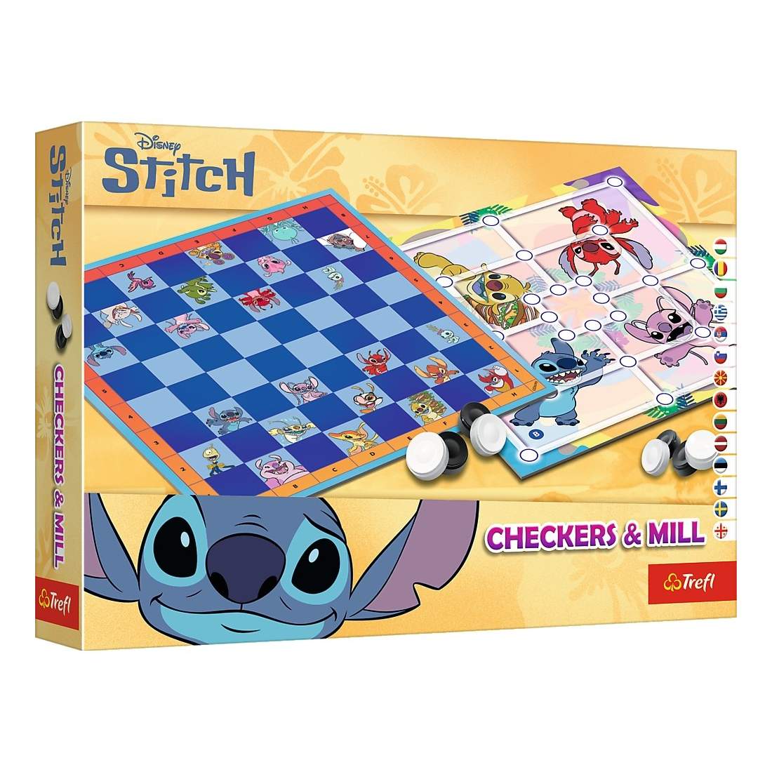 Checkers & Mill Brädspel med Disney Stitch | Hem & Hobby | Pryloteket