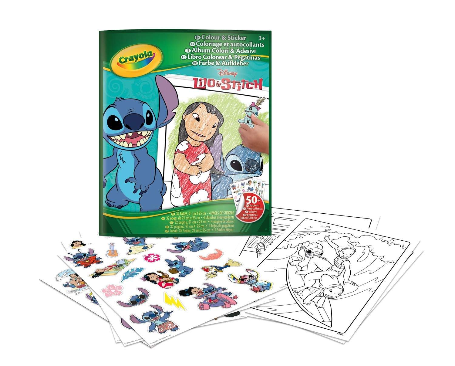 Lilo & Stitch farve- og mærkataktivitetssæt til børn