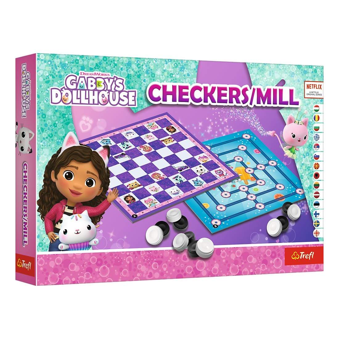 Checkers & Mill Brädspel för Gabbys Dollhouse Playtime | Hem & Hobby | Pryloteket