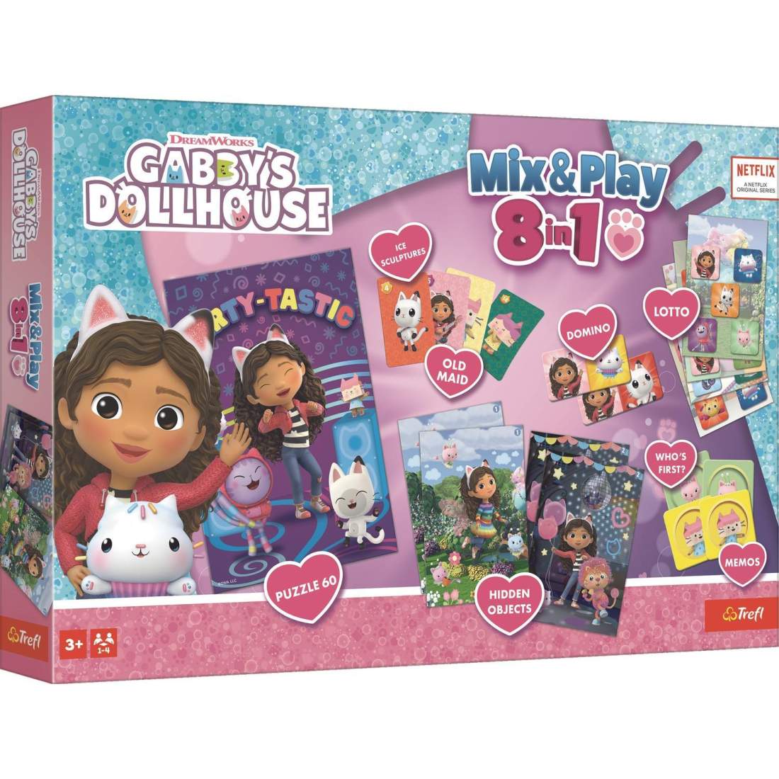 Gabbys Dollhouse 8-i-1 Mix & Play brädspelsset | Hem & Hobby | Pryloteket