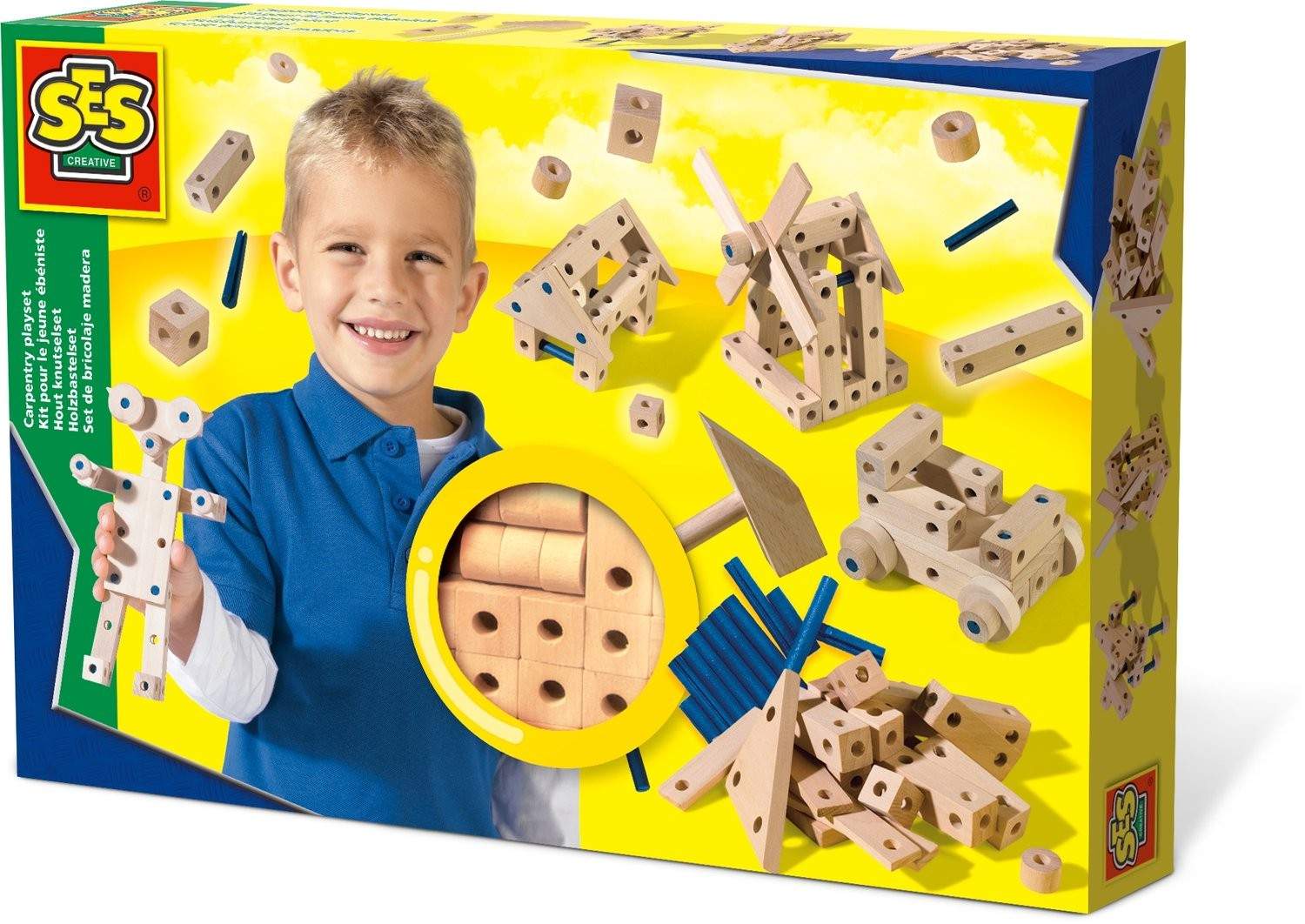 Tømrerlegesæt til børn med værktøj og tilbehør