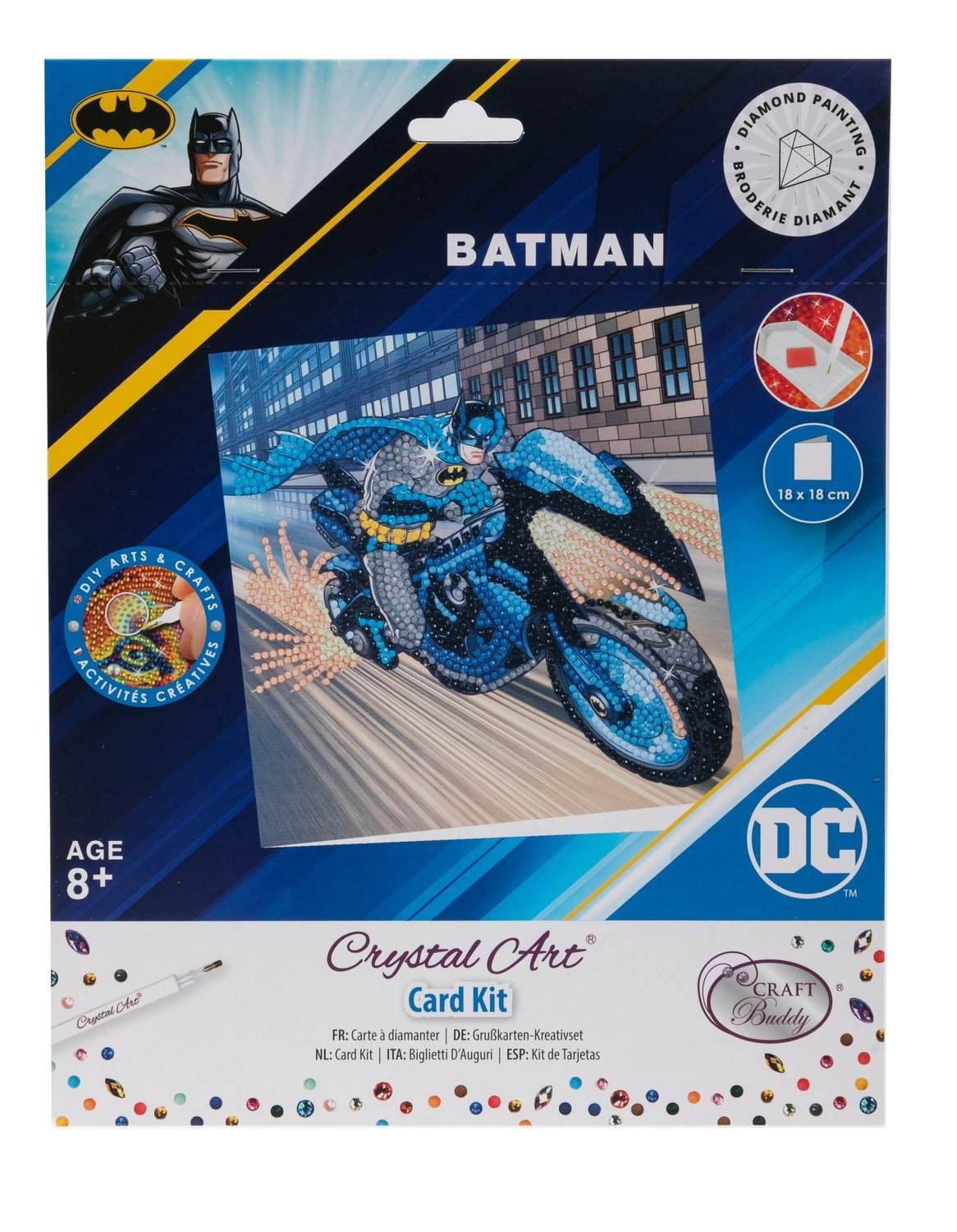 Batman krystal kunstkort, 18 x 18 cm