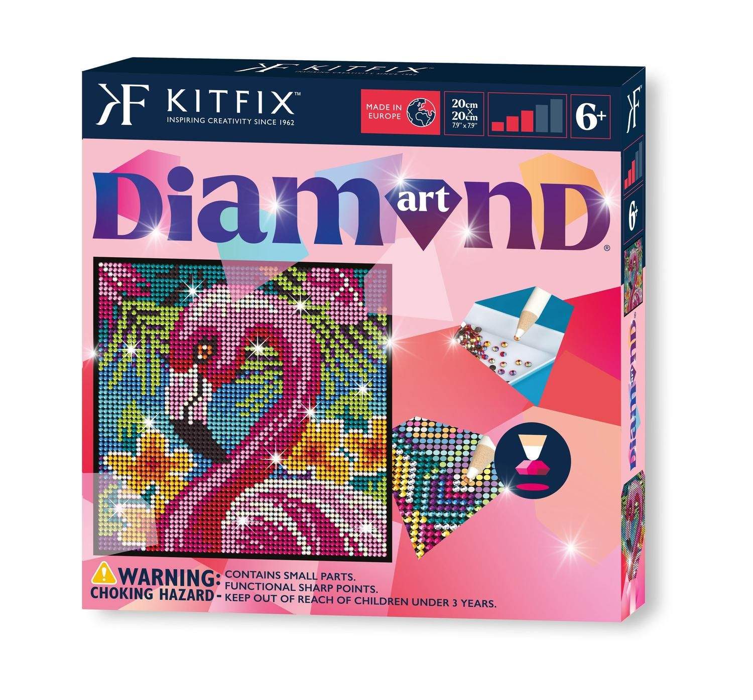 Kitfix gør-det-selv sæt Diamond Art Flamingo