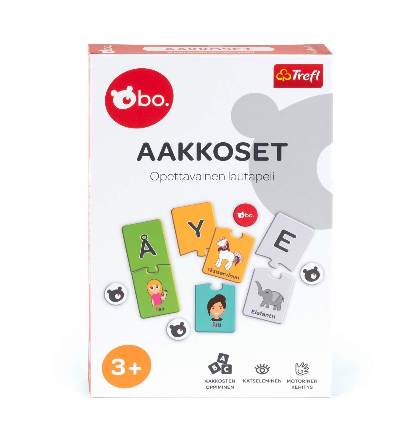 Bo. Pædagogisk brætspil "Alfabet" (på finsk sprog.)
