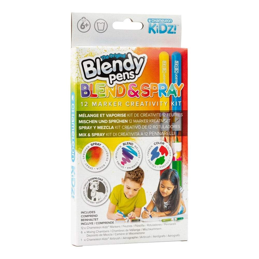 Blendy Pens Papirsæt Markers Blend And Spray, 12 stk