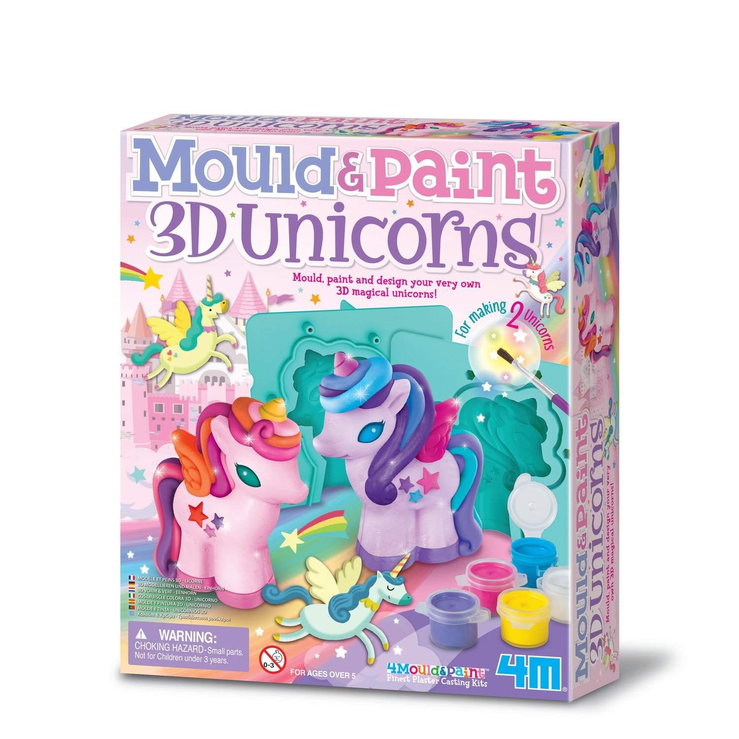 4M 3D Mold & Paint Diy Sæt Glitter Unicorns