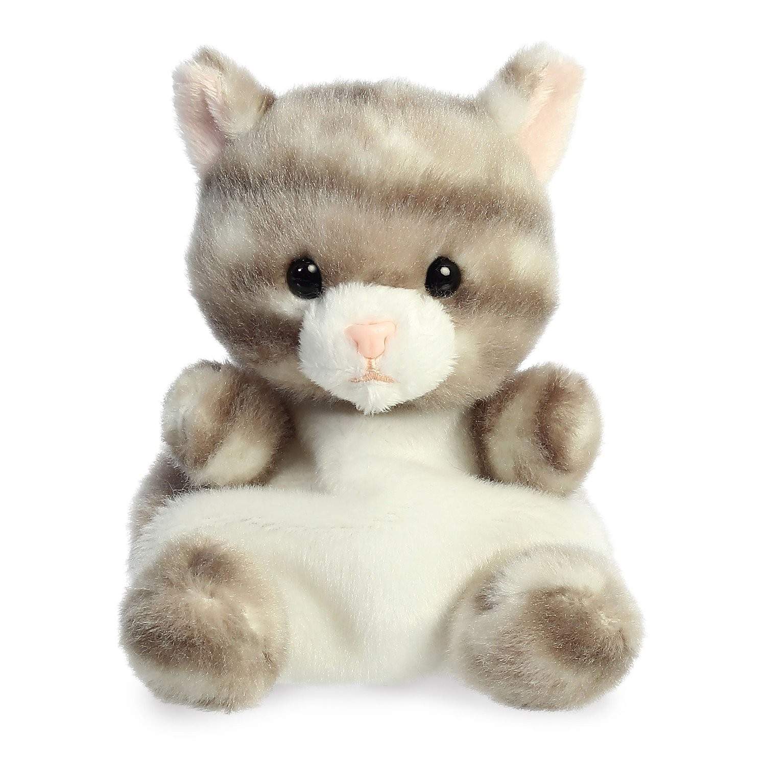 Aurora Palm Pals Soft Toy Grå Tabby Cat, 11 Cm