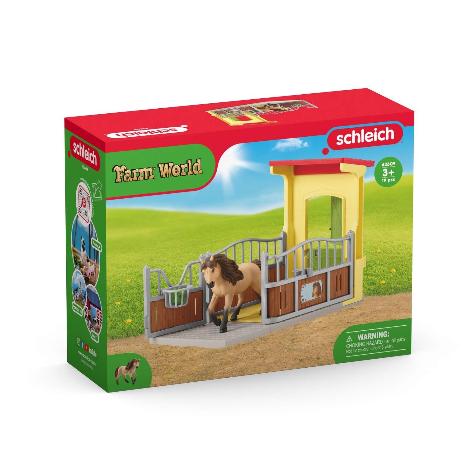 Schleich Farm World Legesæt Ponyboks med islandsponyhingst