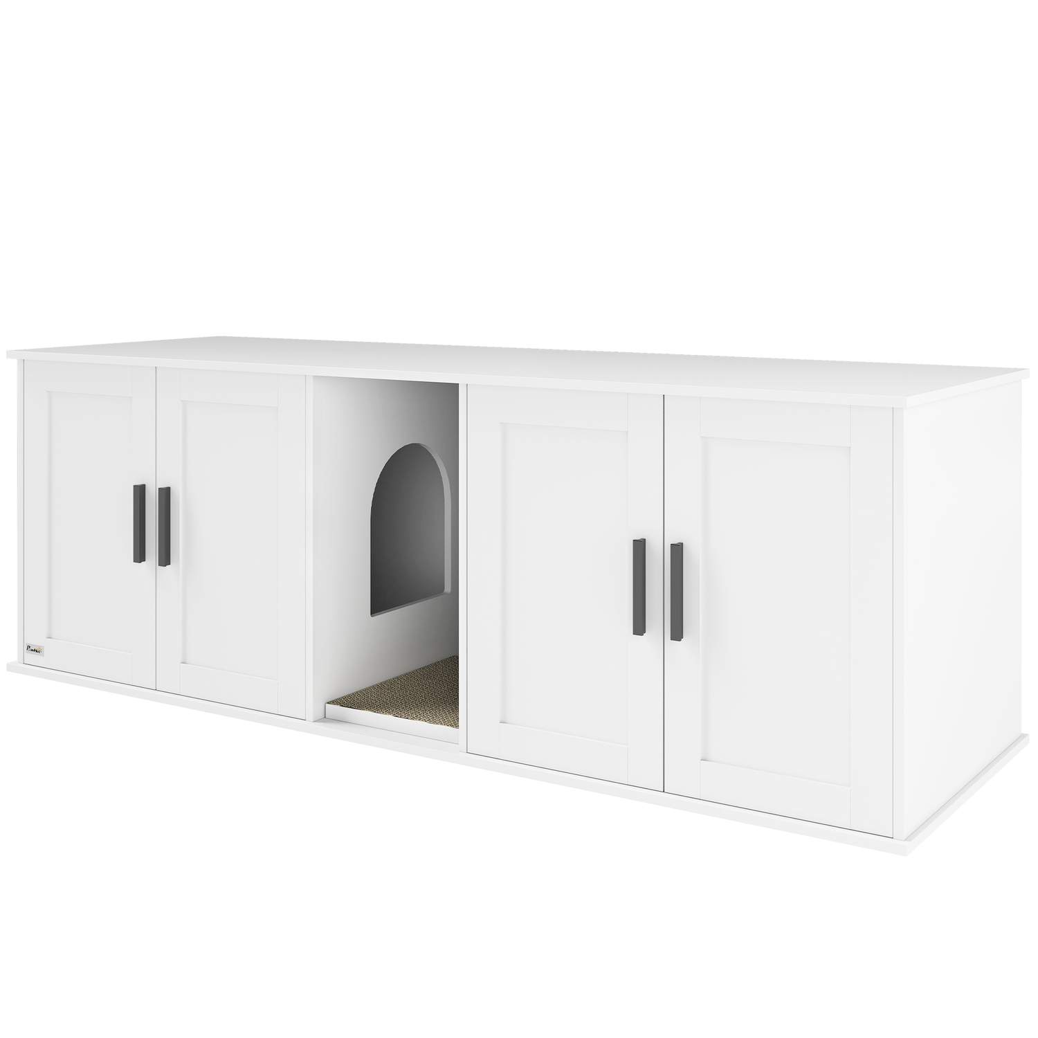 Kattegrusskab – Multifunktionelt, Hvidt, 145 x 49 x 51 cm