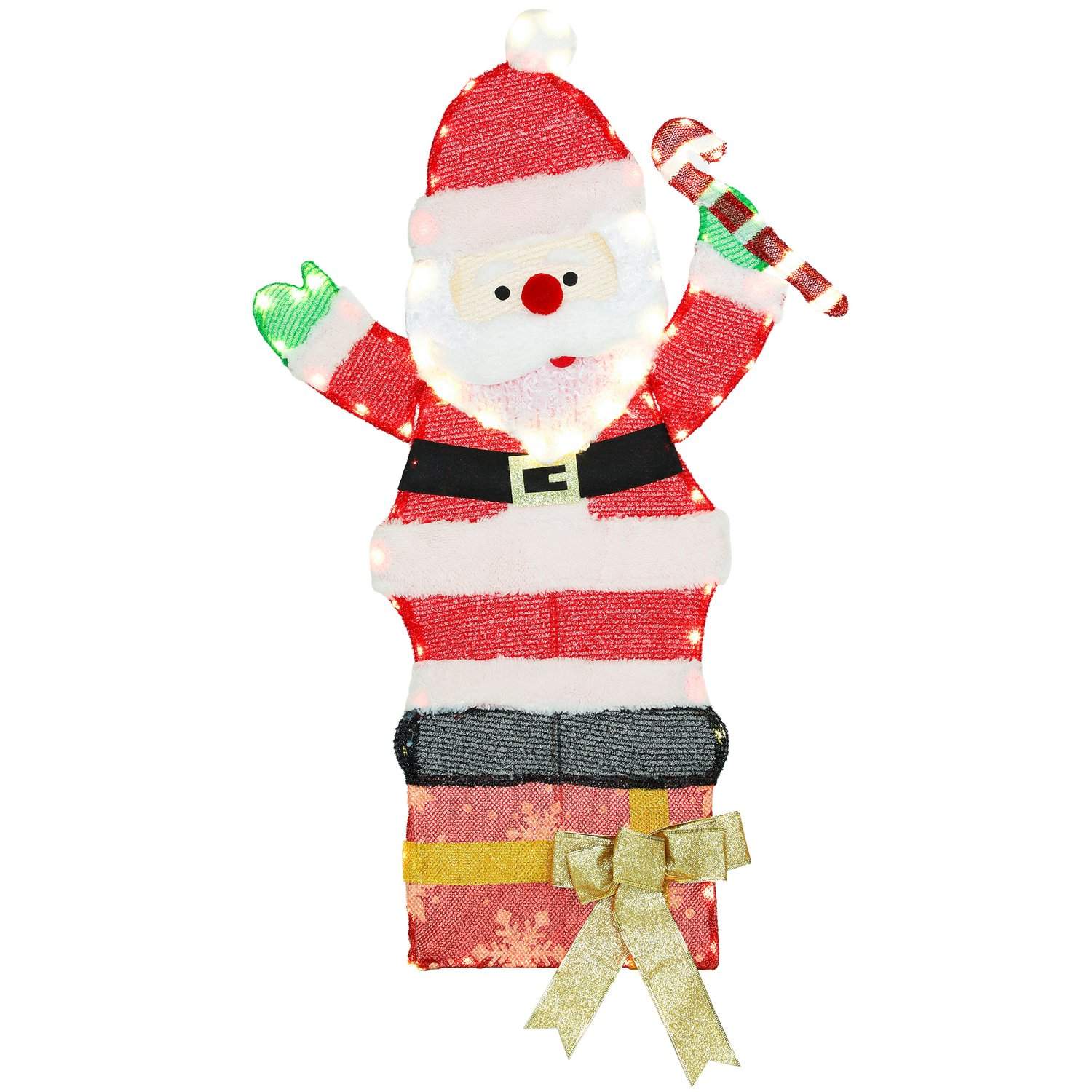 LED Julemandens Juledekoration – 93 cm, Varm Hvid, Udendørs