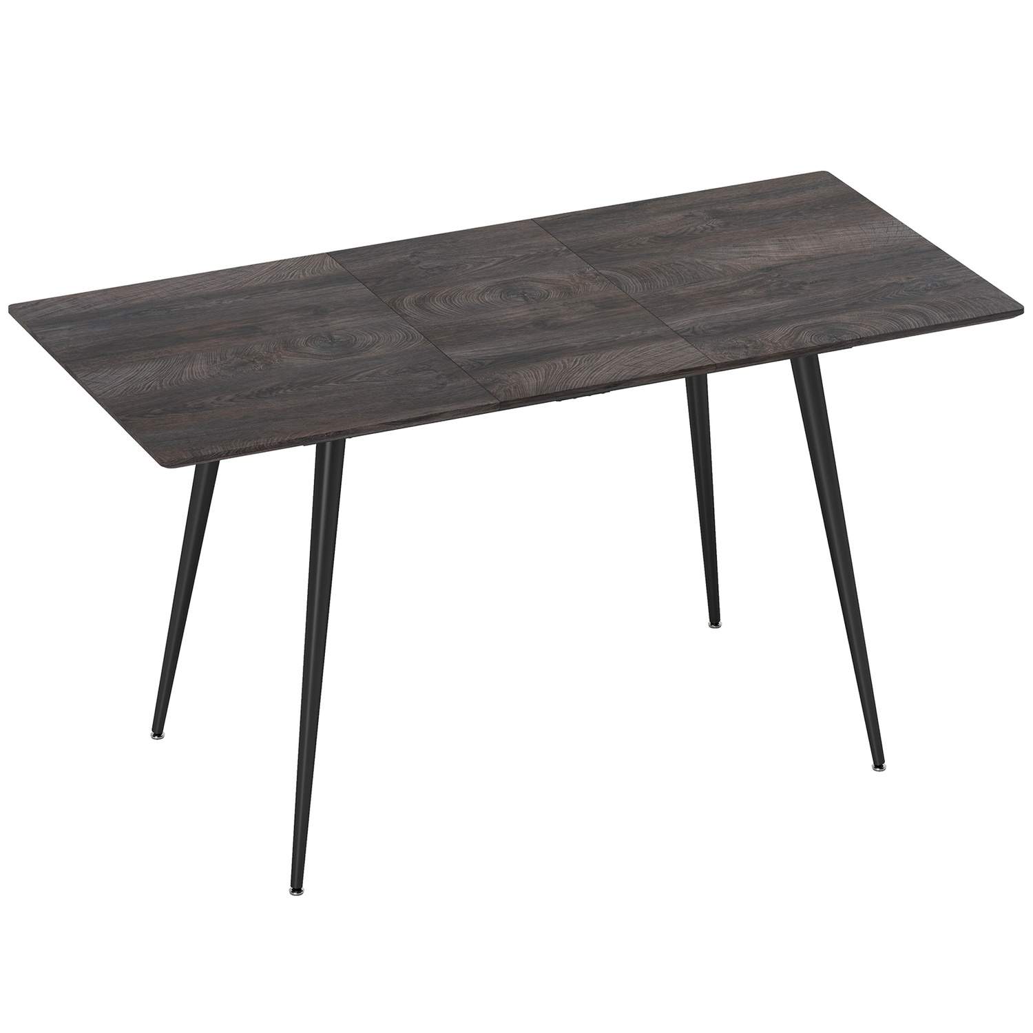 Udtrækkeligt spisebord – Plads til 6-8, stålben, grå