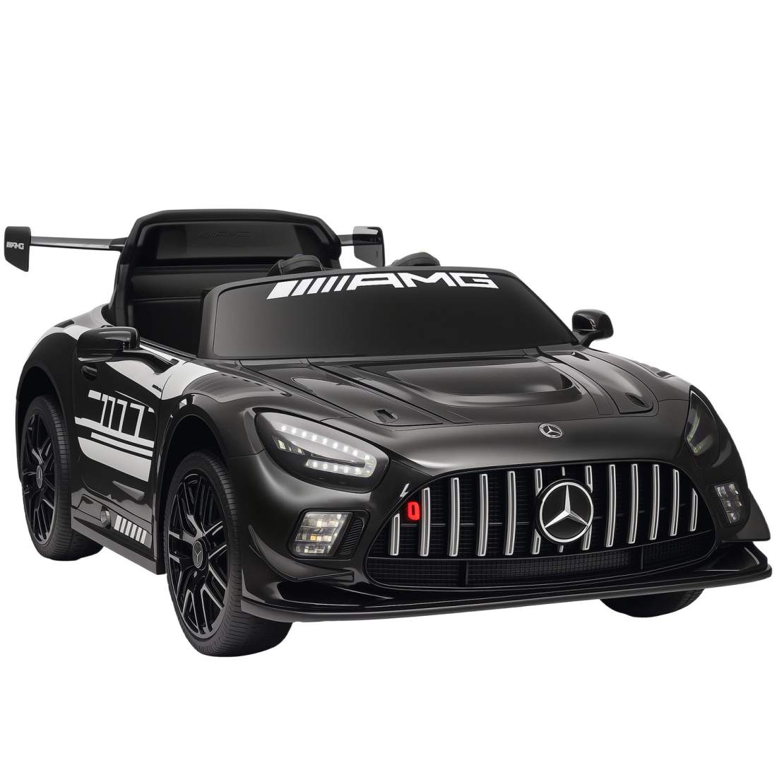 Mercedes åkbil för barn – 12V, LED-lampor, musik, svart | Hem & Hobby | Pryloteket