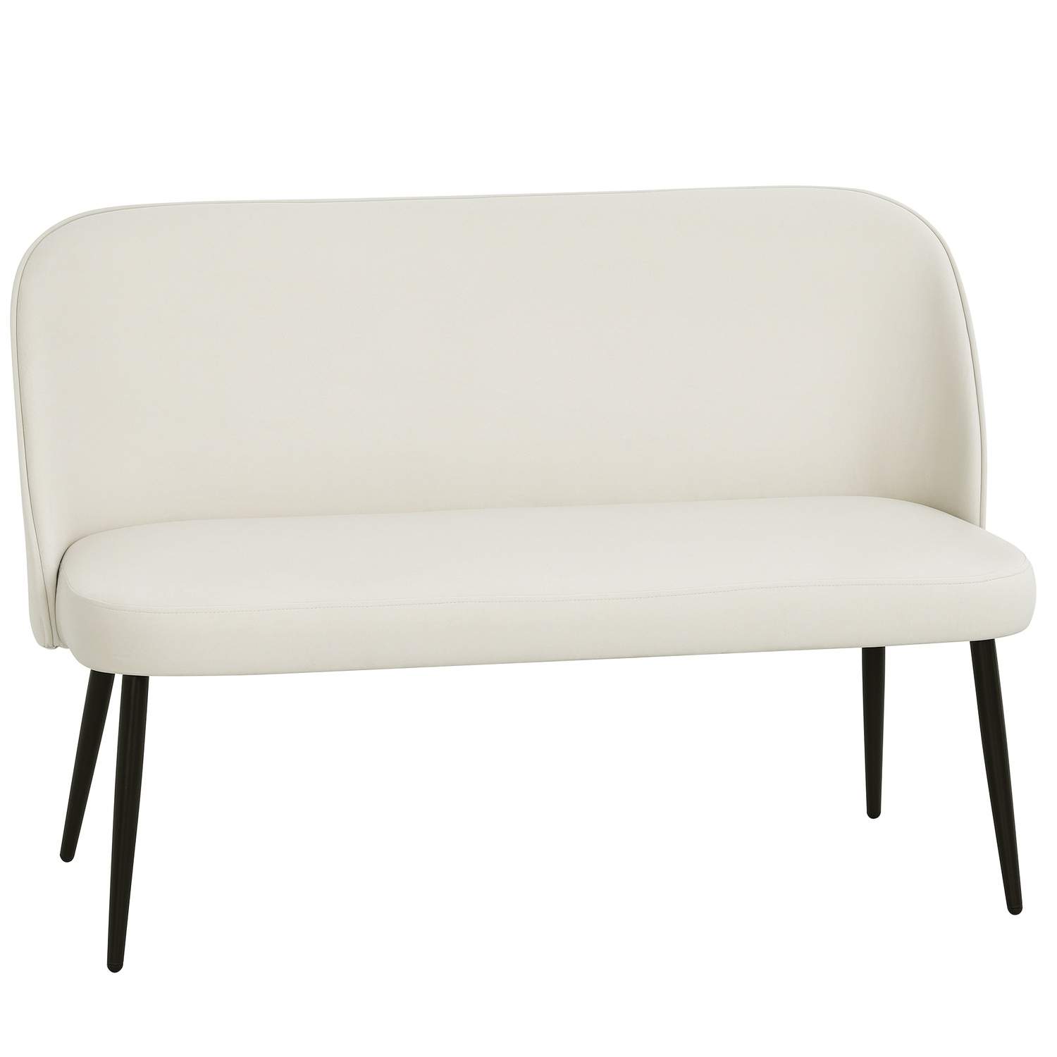 Beige fløjlsofa med 2 personer – kompakt, moderne design