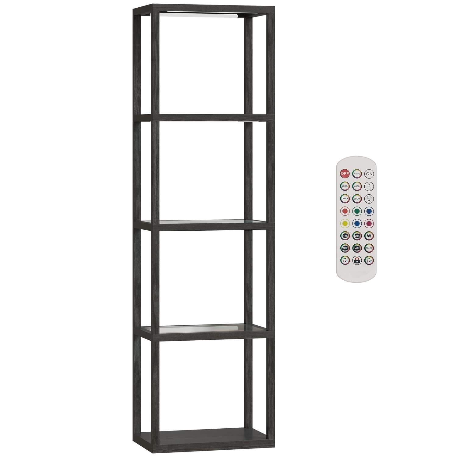 RGB-gulvlampe med glashylder – fjernbetjening og musiksynkronisering