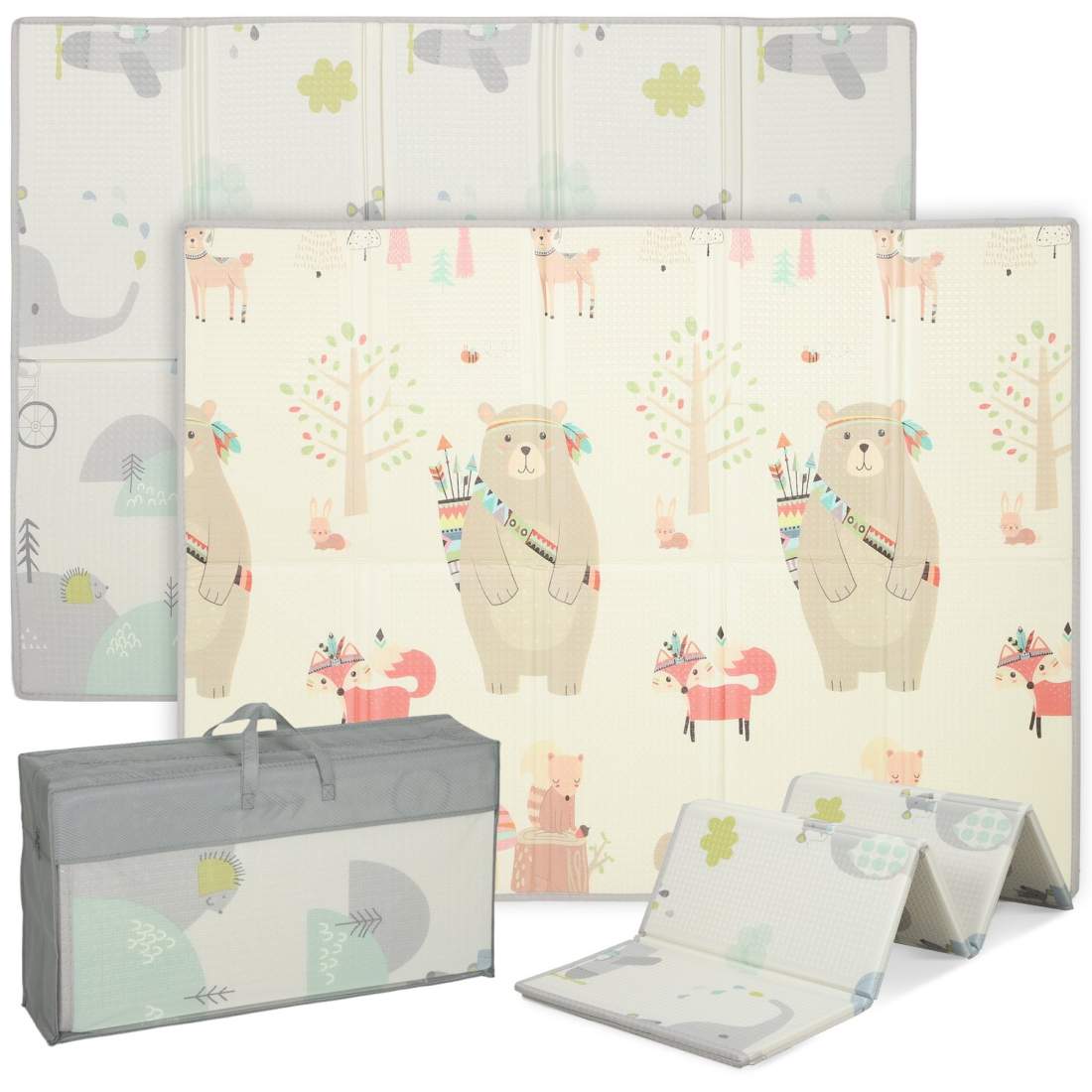 Babylekmatta – djurmönster, skum, 1,5 cm tjock, halkfri | Hem & Hobby | Pryloteket