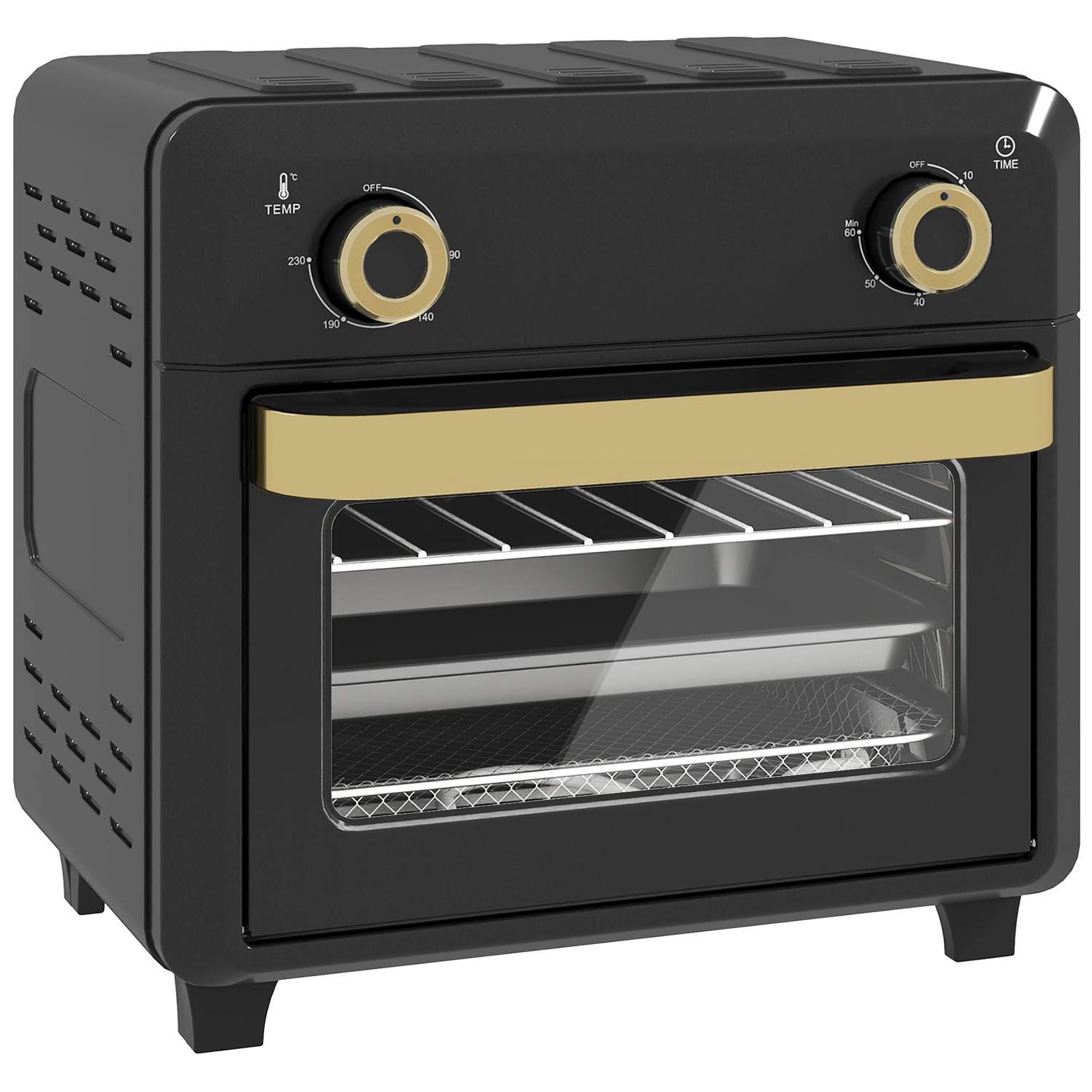 10L Konvektions Mini Ovn – Airfryer, Timer, Sort