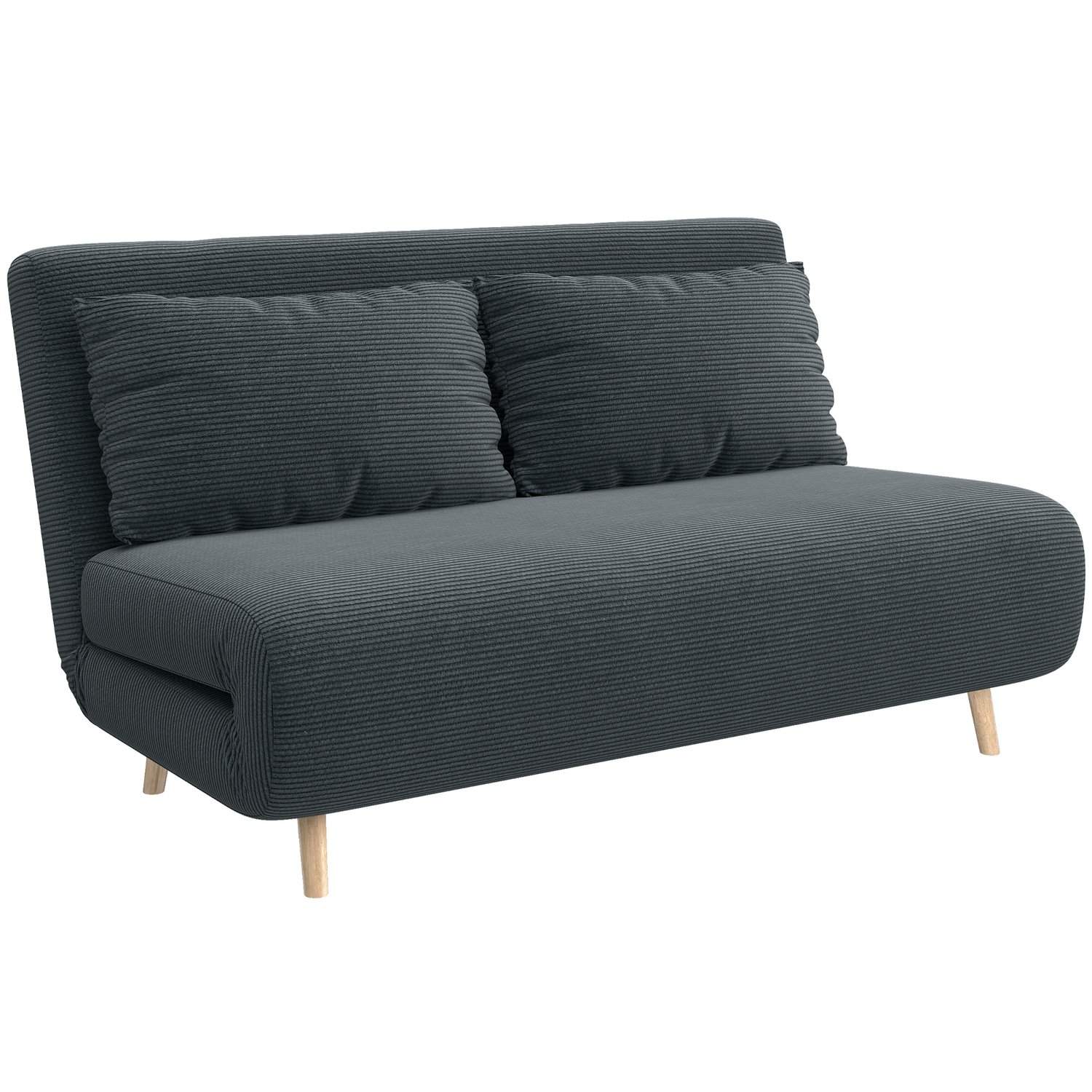 Sovesofa med justerbar ryglæn, mørkegrå, 120 kg kapacitet
