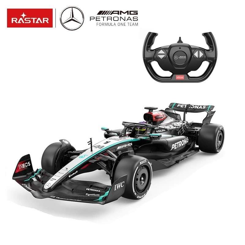 Fjernbetjent Mercedes F1-bil – racerlegetøj i skala 1:12