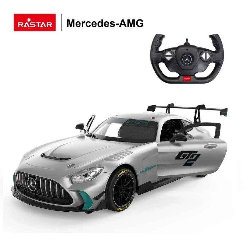 Fjernbetjent Mercedes AMG GT2-bil – skala 1:14, fuld kontrol