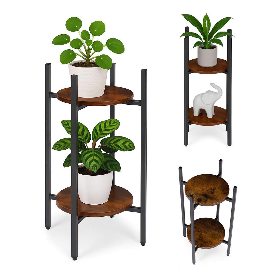 Loft-stil tvåvånings växtställ – stål och spånskiva | Hem & Hobby | Pryloteket