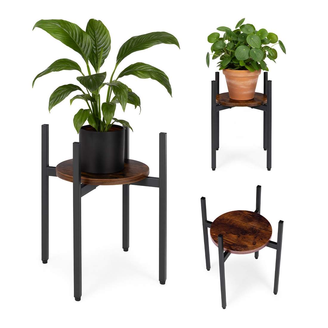 Loft-inspirerad stålväxtställning med spånskivahylla | Hem & Hobby | Pryloteket