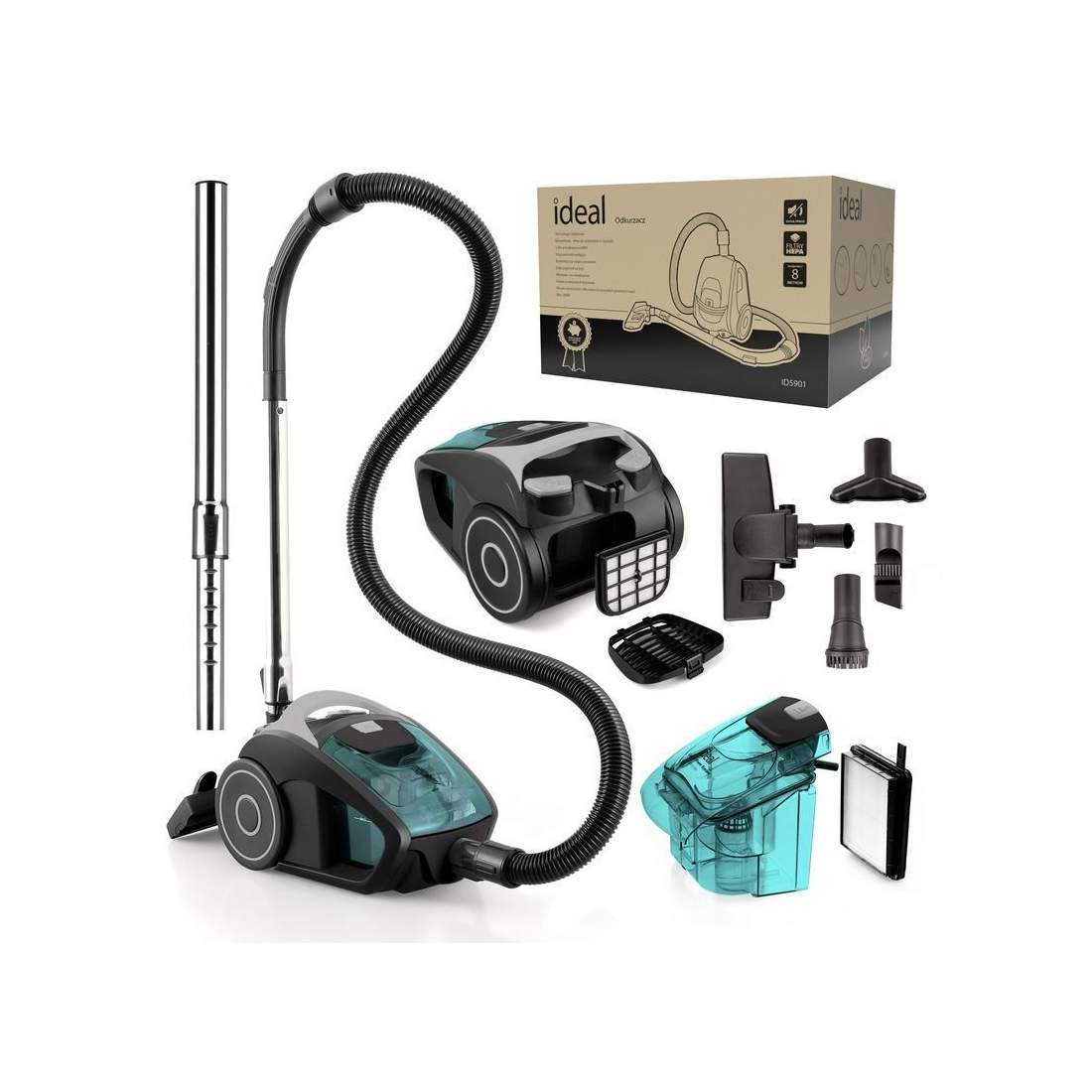 Påslös cyklondammsugare – 1,5 l, HEPA-filter | Hem & Hobby | Pryloteket