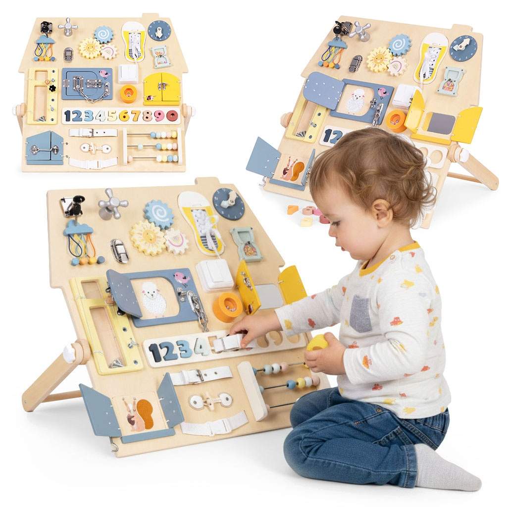 Træ-sensorisk aktivitetstavle til børn – lærerigt og sjovt