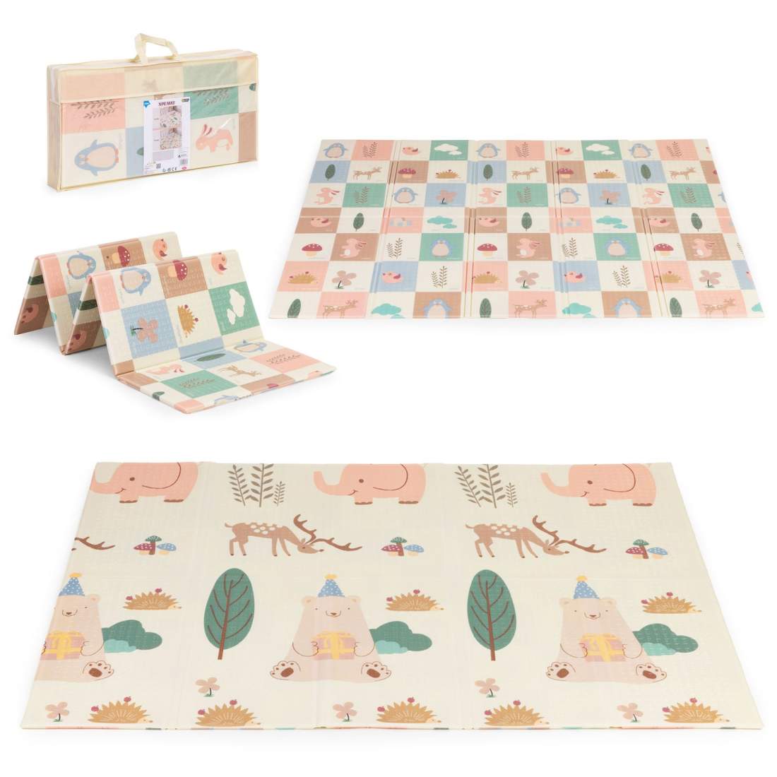 Skumlekmatta 200x150 cm – Dubbelsidig, Vikbar, Pedagogisk | Hem & Hobby | Pryloteket