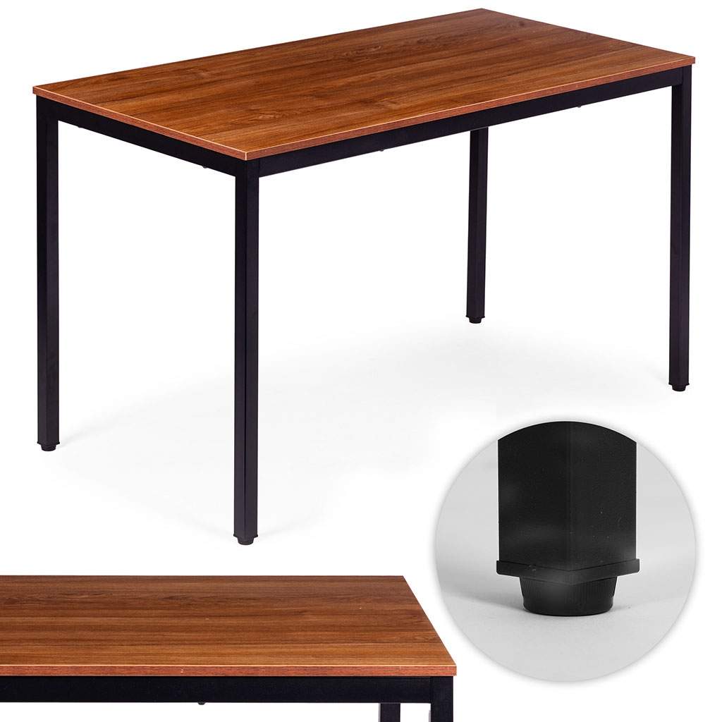 Køkken spisebord/skrivebord – 120x60 cm, metalramme, skridsikre fødder