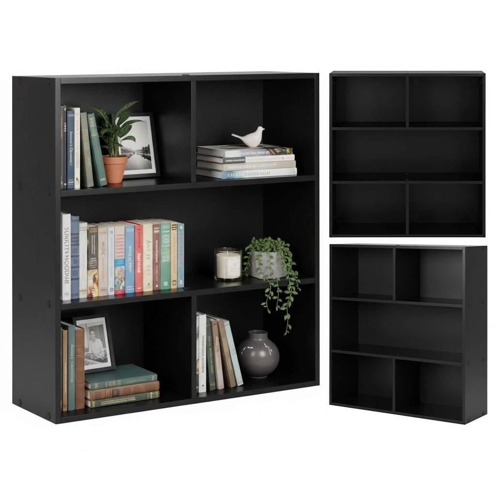 Svart 3-nivåshylla – hållbar, reptålig design | Hem & Hobby | Pryloteket