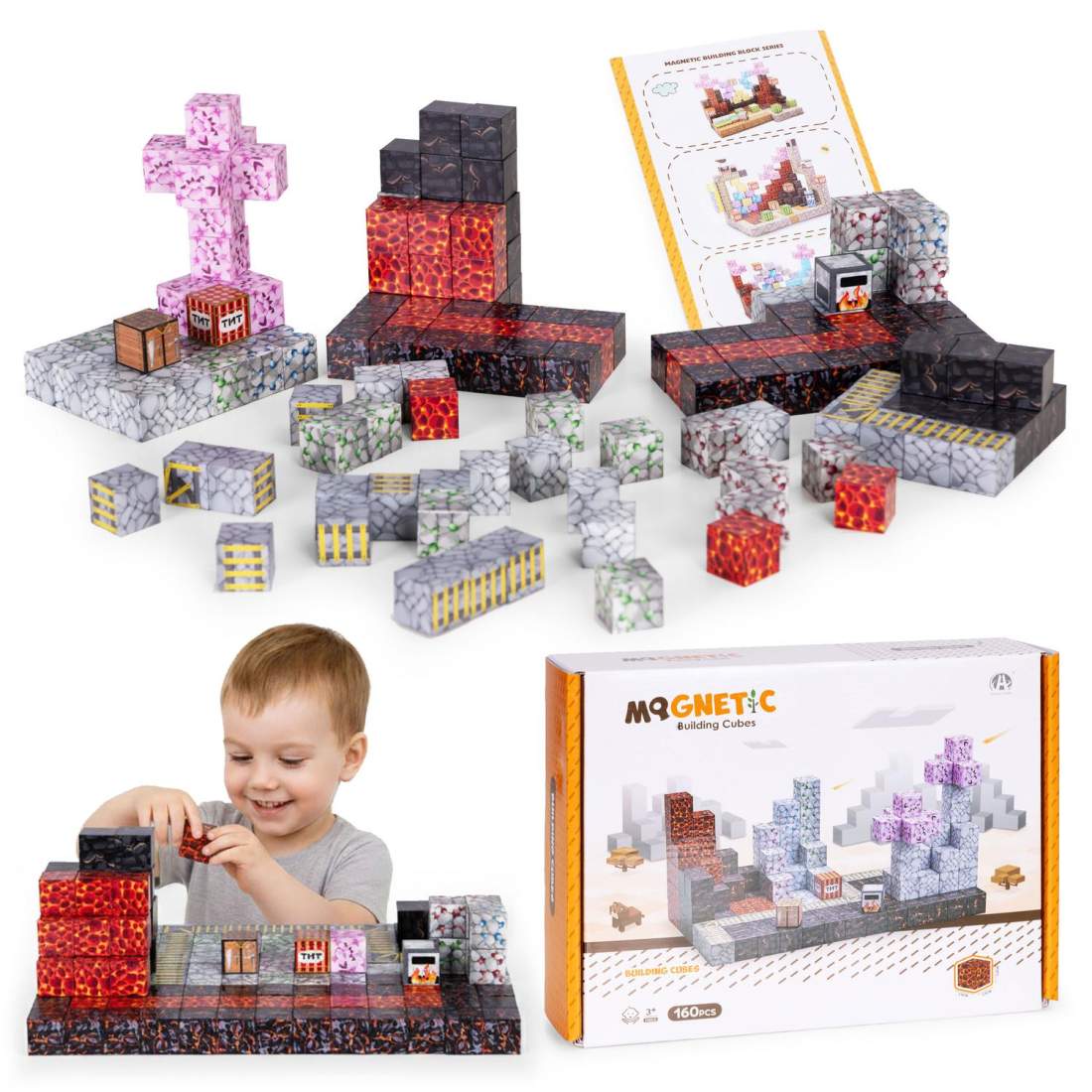 Magnetiska byggklossar – 160 delar för barn från 3 år | Hem & Hobby | Pryloteket