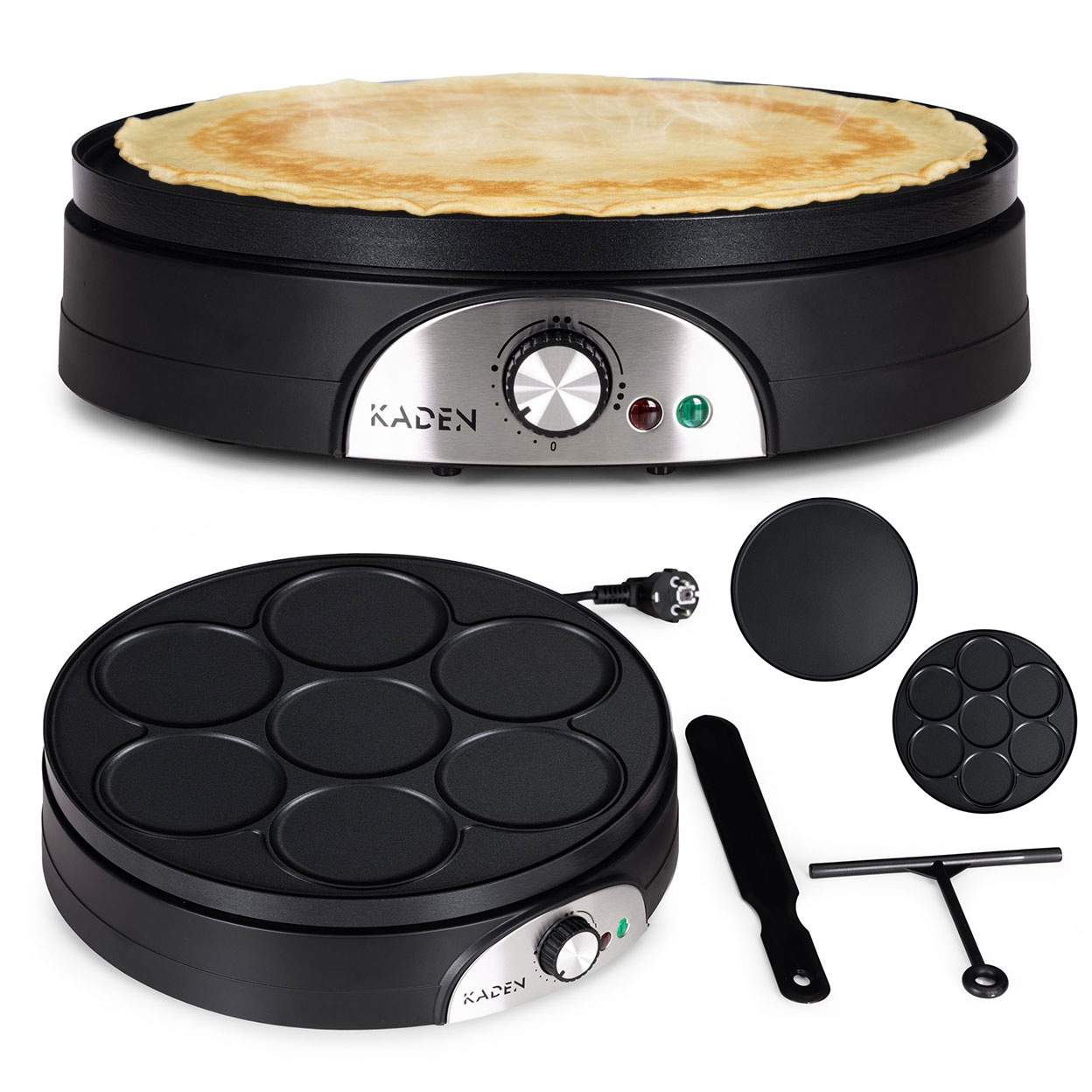 Elektrisk crepemaskine – Non-stick, 1500W, dobbeltsidet