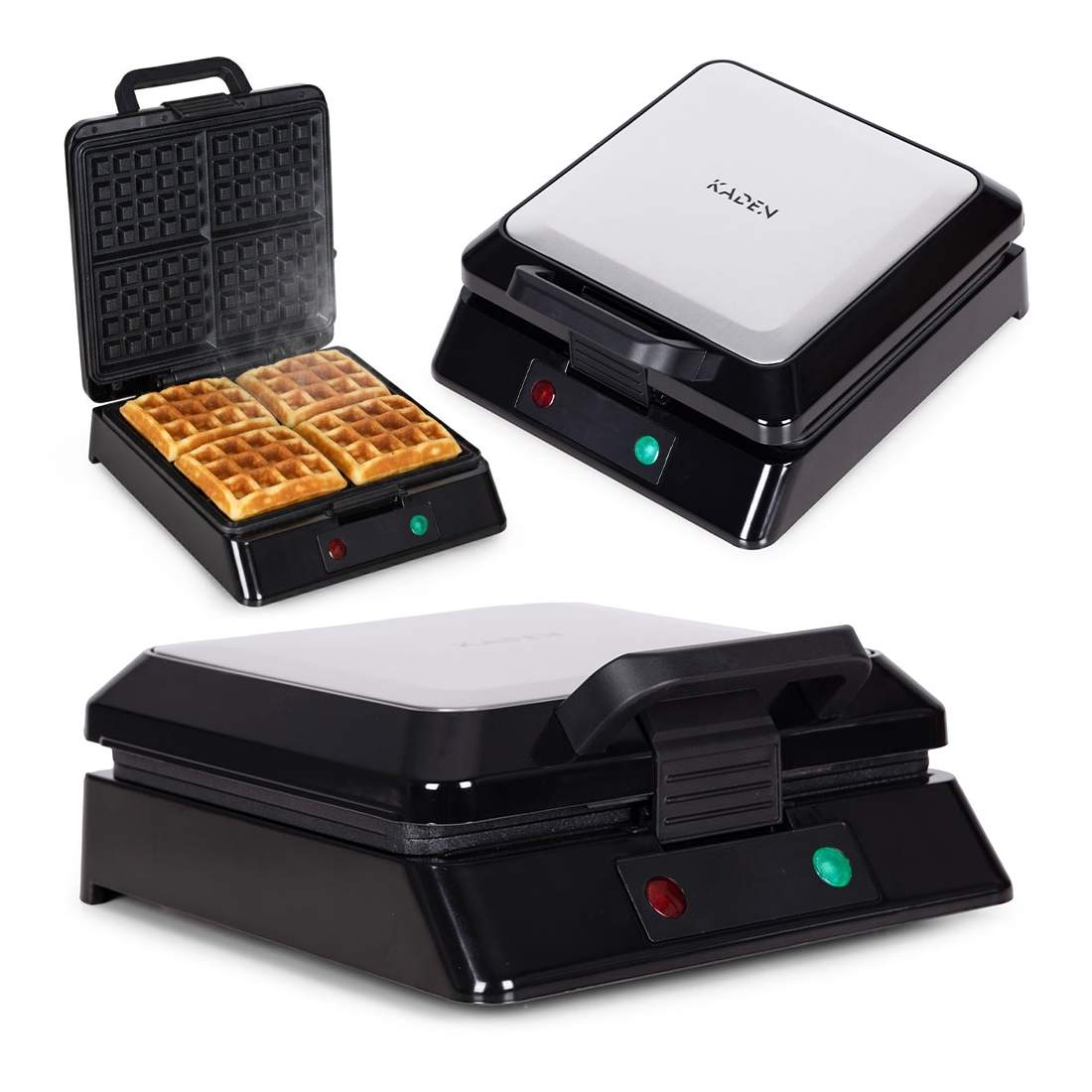 Våffeljärn för 4 personer, Non-stick, 1080–1300 W, Lätt att rengöra | Hem & Hobby | Pryloteket
