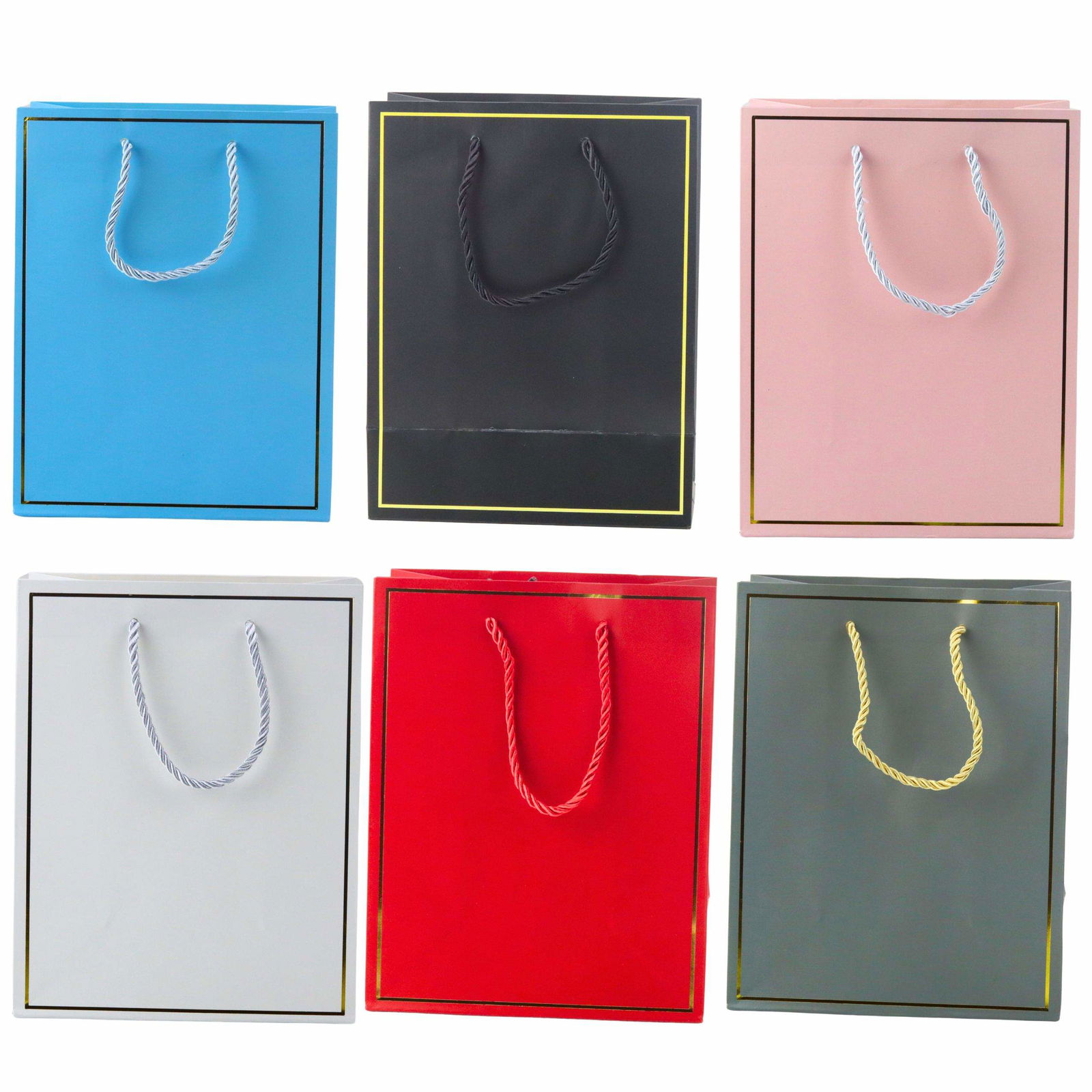 Gavepose med guldramme, blandede farver, 23 x 18 x 10 cm