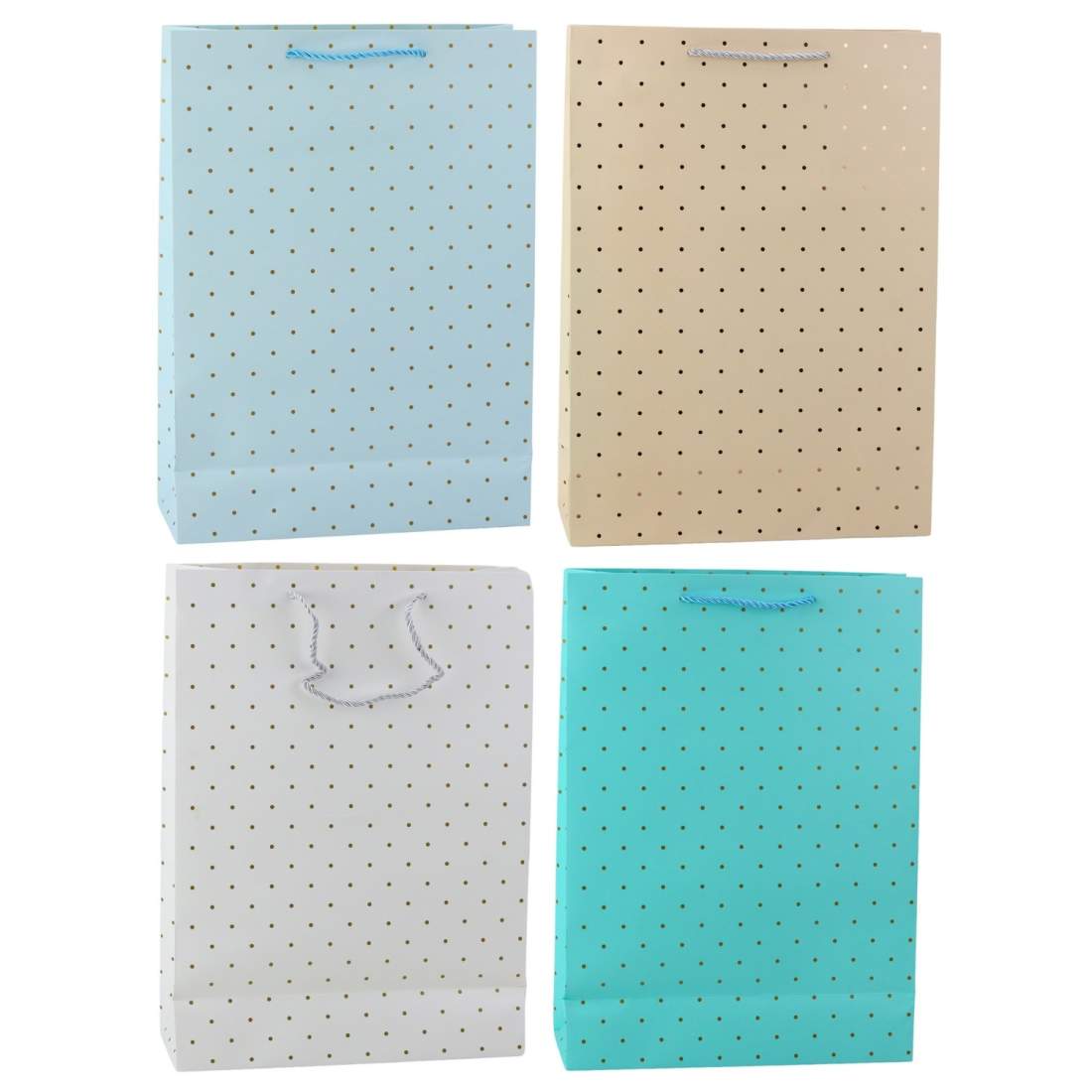 Presentpåse med guldprickar, 41 x 30 x 12 cm | Hem & Hobby | Pryloteket