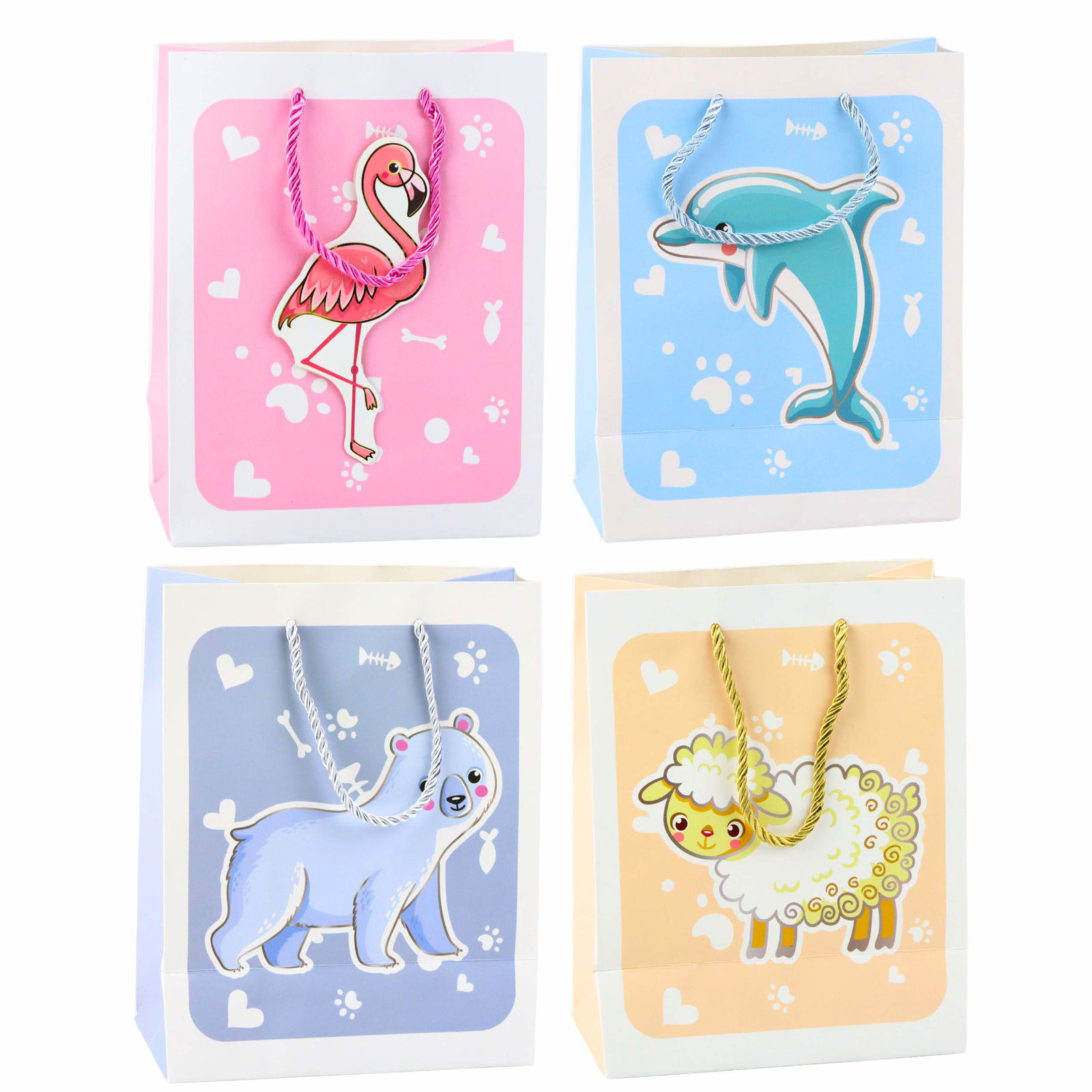 3D Pastel dyregavepose, 23 x 18 x 10 cm