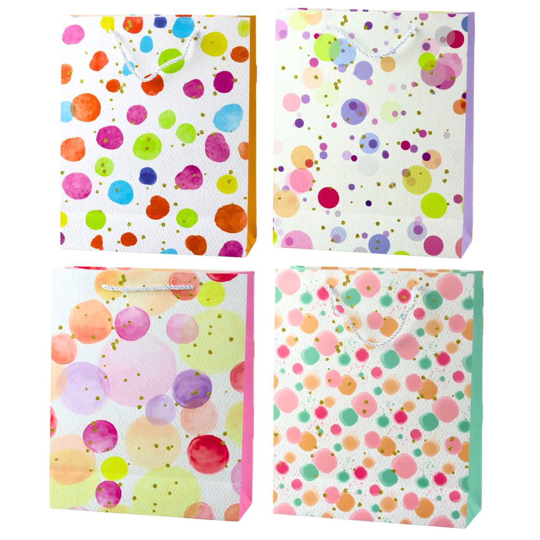 Presentpåse Pastell Akvarell Prickar 32 × 26 × 10 cm | Hem & Hobby | Pryloteket