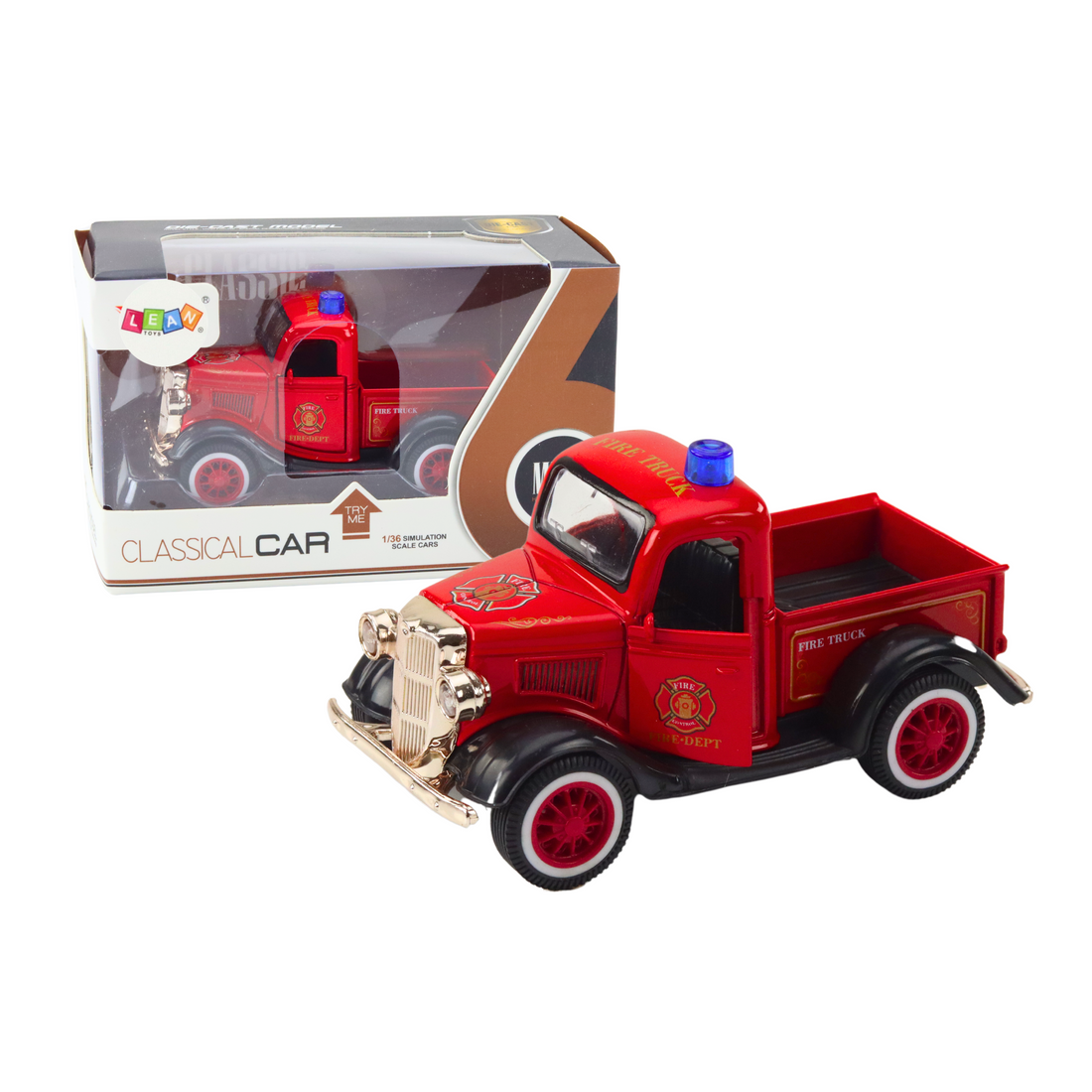 Brandbilsleksak 1:36 skala med ljus och ljud | Hem & Hobby | Pryloteket