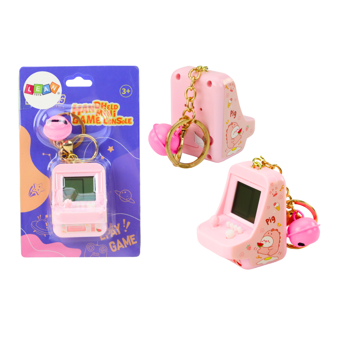 Pocket Tetris Electronic Game Nyckelring, Rosa | Hem & Hobby | Pryloteket