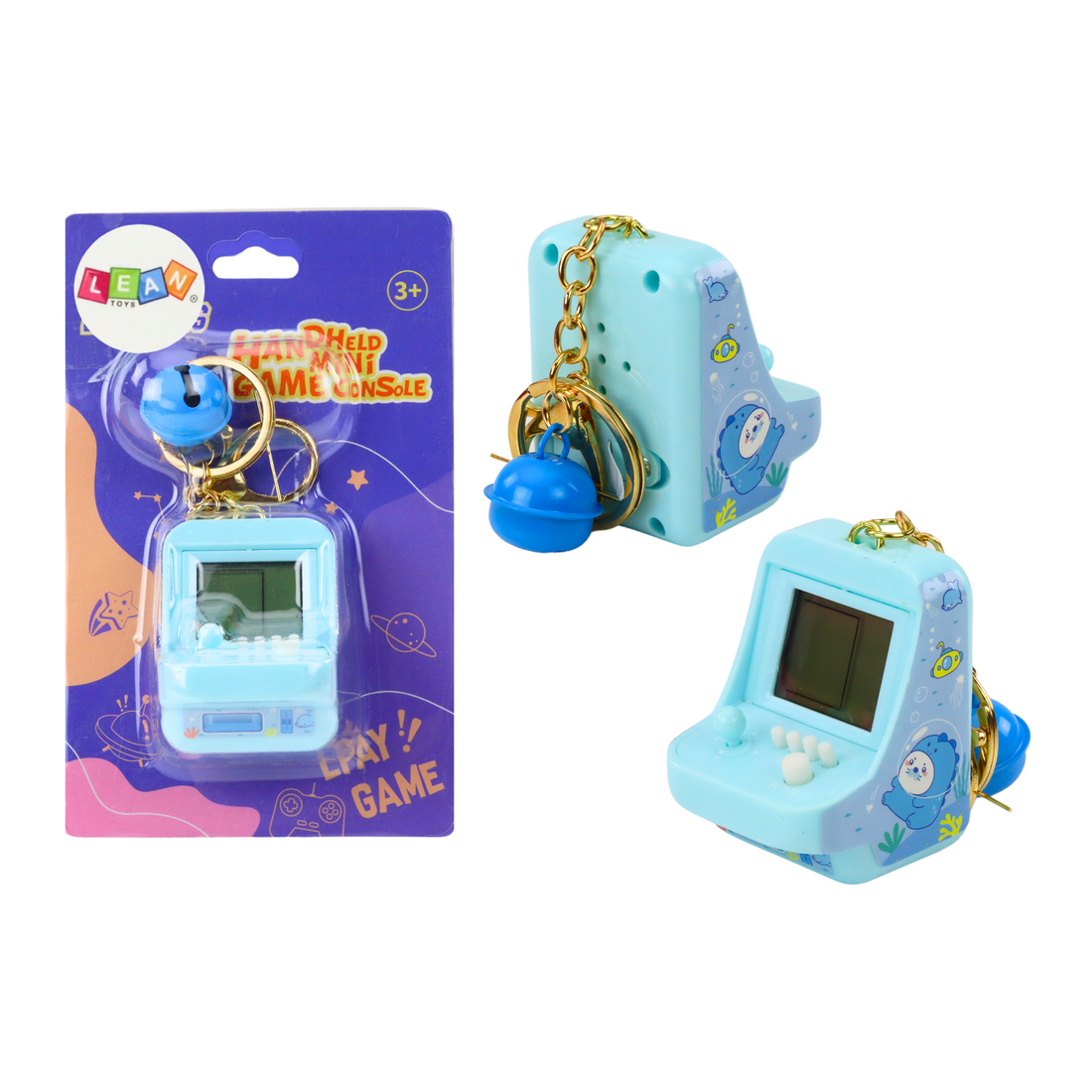 Pocket Tetris Electronic Game Keychain – Blå | Hem & Hobby | Pryloteket