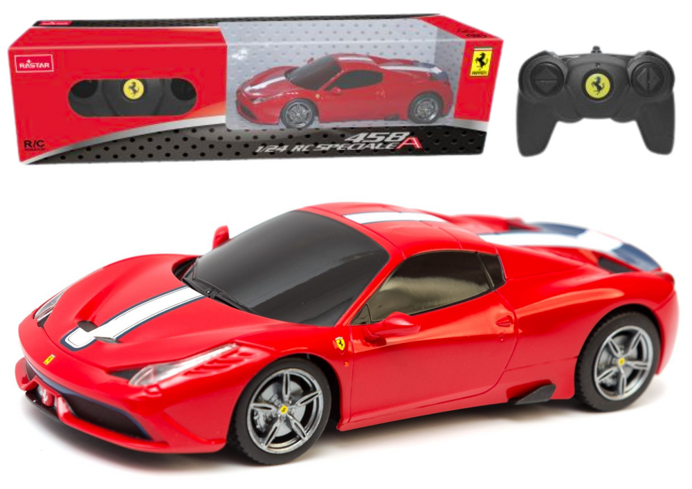 Fjernbetjening sportsvogn 1:24 Ferrari 458 Speciale Rød