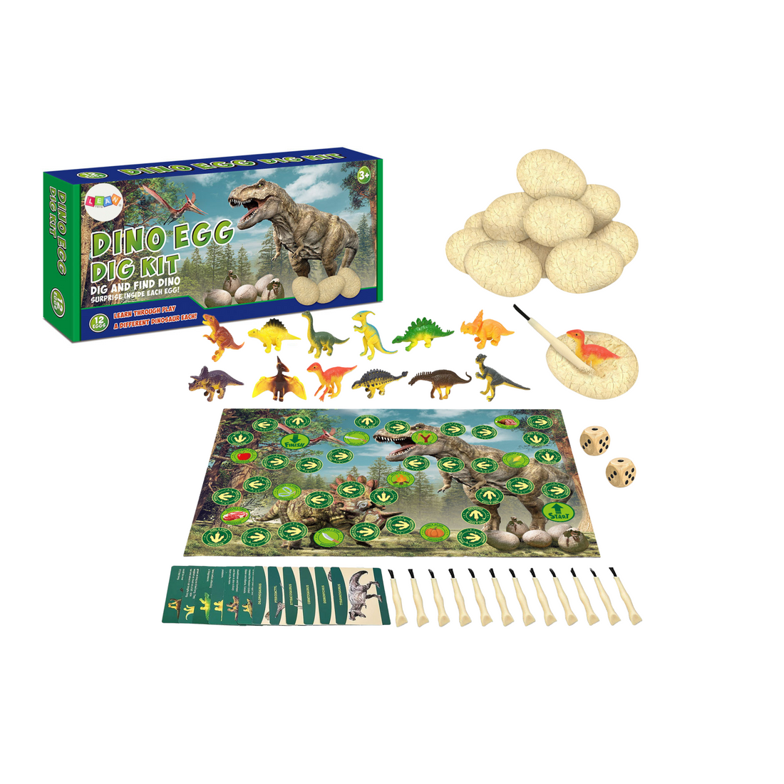 Dinosaur ägg utgrävning Game Set, 12 figurer | Hem & Hobby | Pryloteket