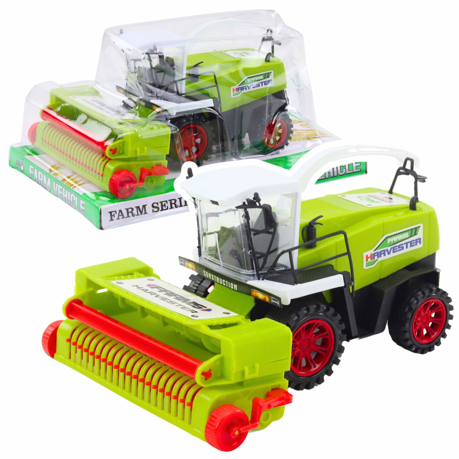 Toy Farm mejetærsker med bevægelige dele, grøn