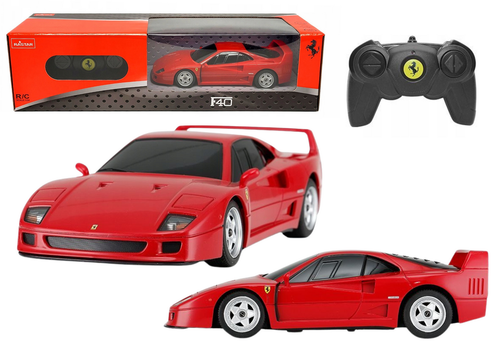 Fjernbetjening Sportsvogn 1:24 Skala Rød Ferrari F40
